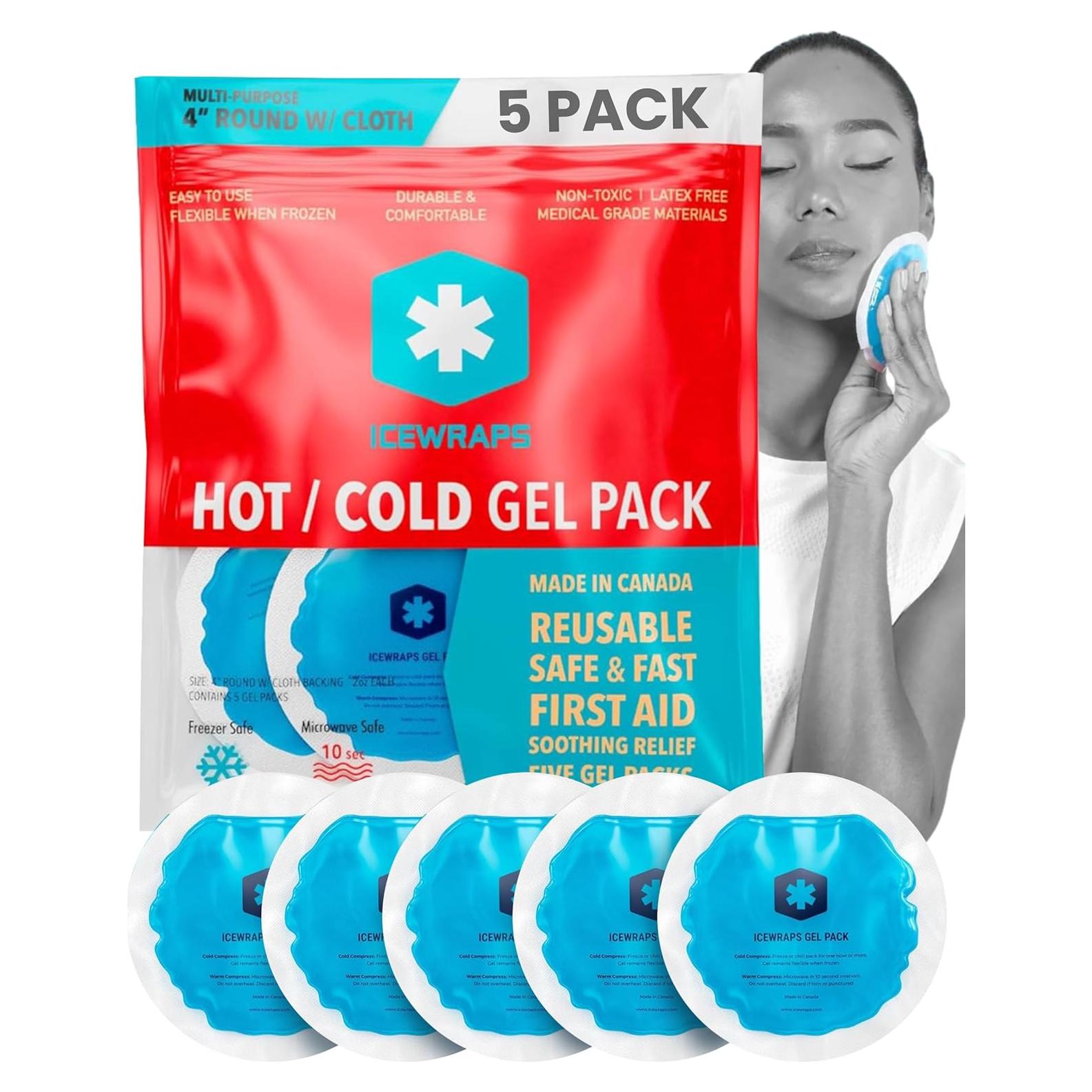 Paquetes de Gel Reutilizables IceWraps 5 Unidades Alivio Dolor