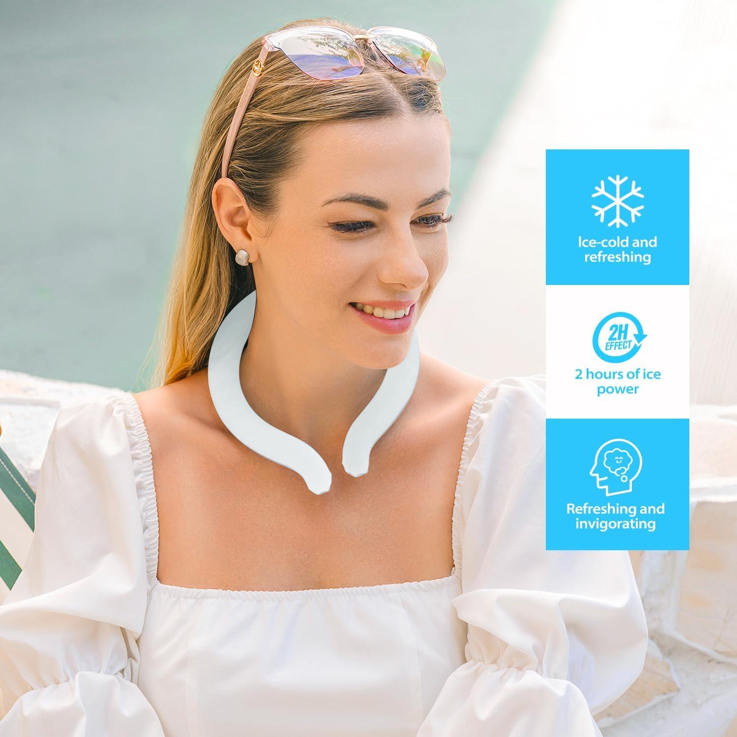 Enfriador de Cuello Syllable Blanco con Bolsa Aislante