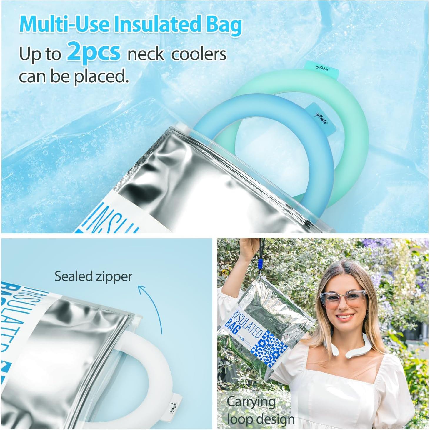 Enfriador de Cuello Syllable Blanco con Bolsa Aislante