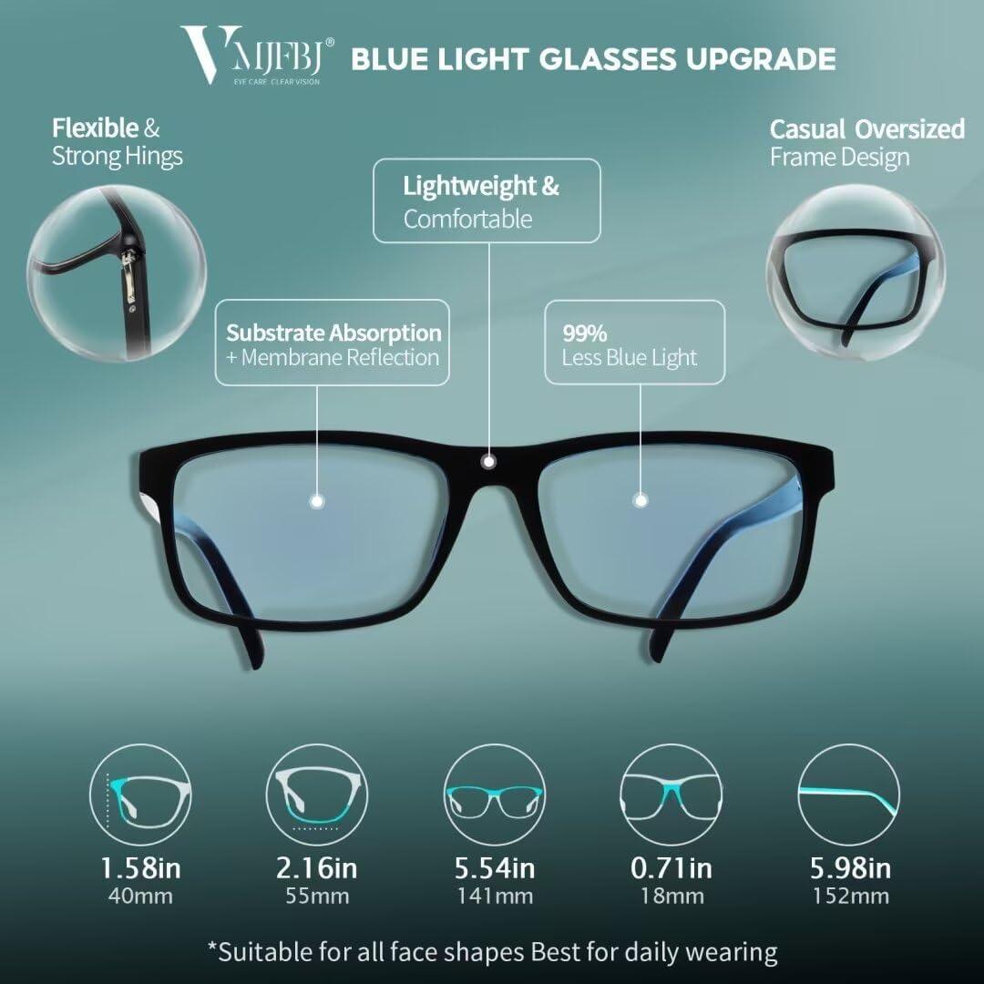 Gafas de luz azul VMJFBJ para gamers, anti-fatiga ocular