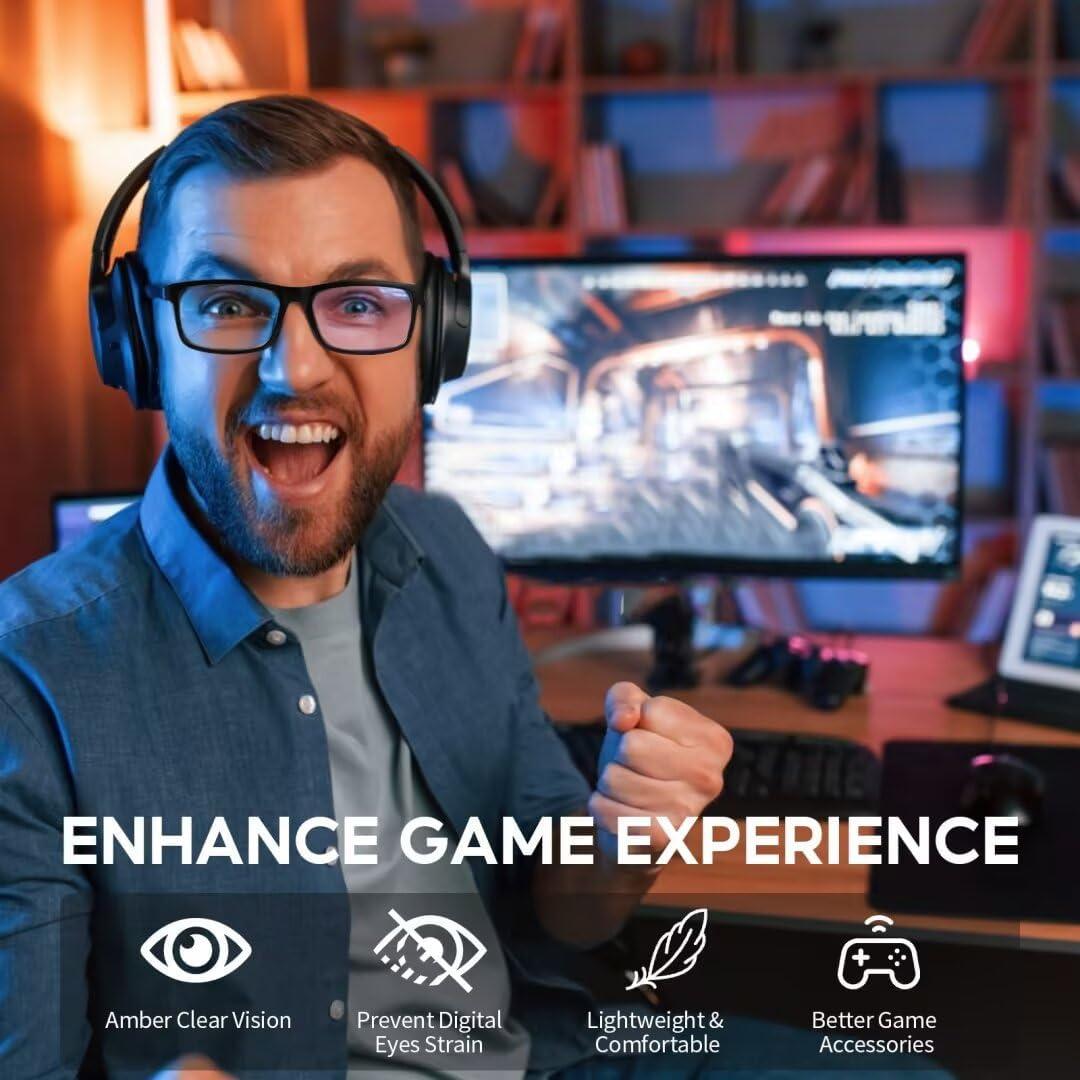 Gafas de luz azul VMJFBJ para gamers, anti-fatiga ocular