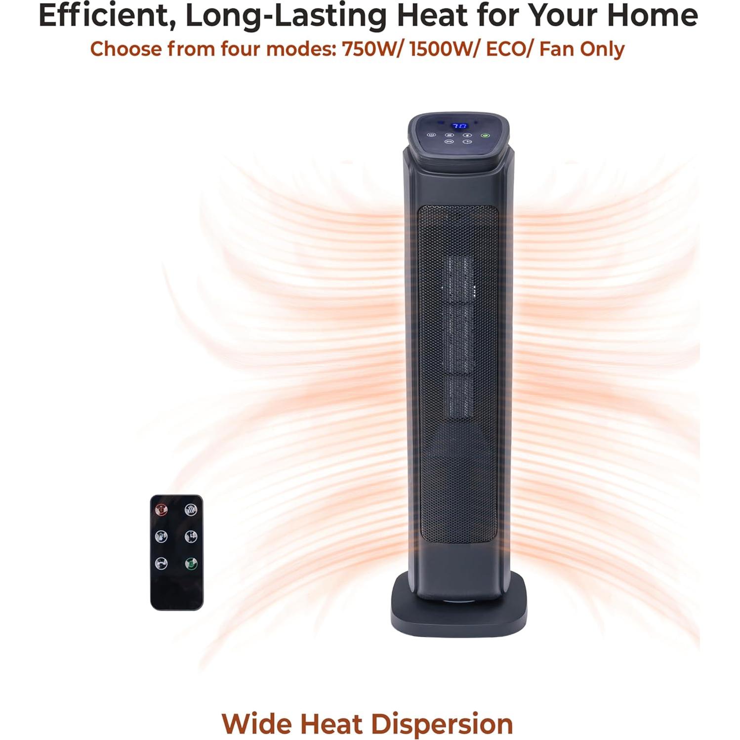 Calentador de Espacio Comfort Zone CZ12824 1500W Oscilante