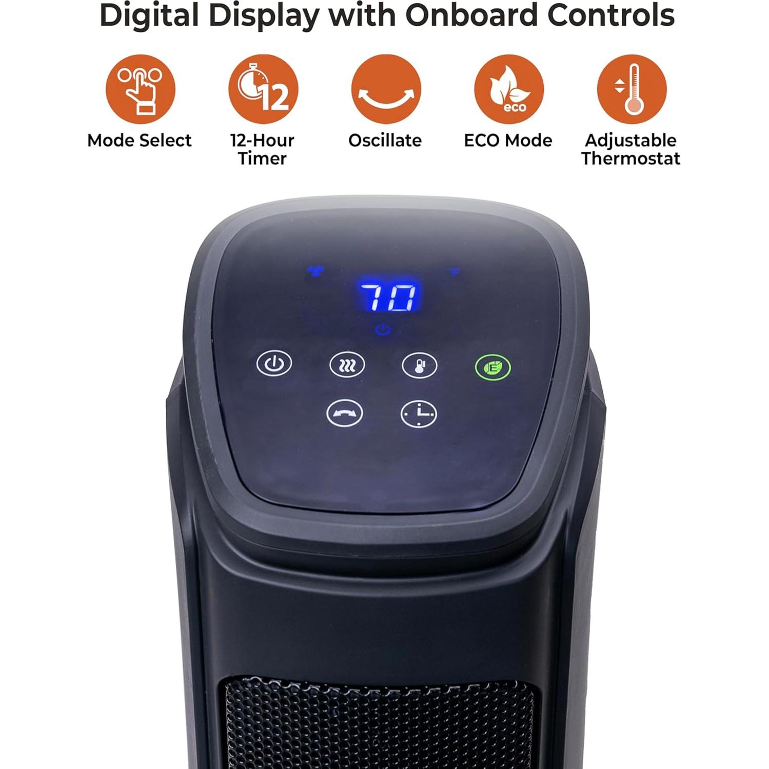 Calentador de Espacio Comfort Zone CZ12824 1500W Oscilante