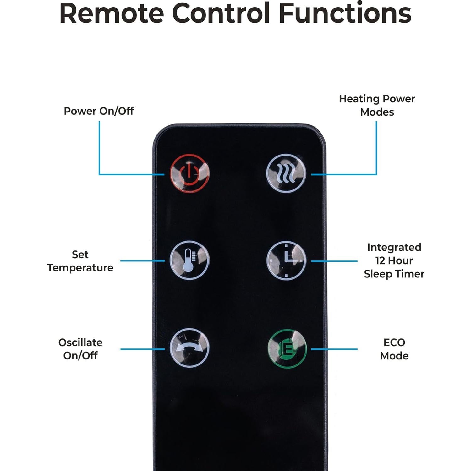 Calentador de Espacio Comfort Zone CZ12824 1500W Oscilante