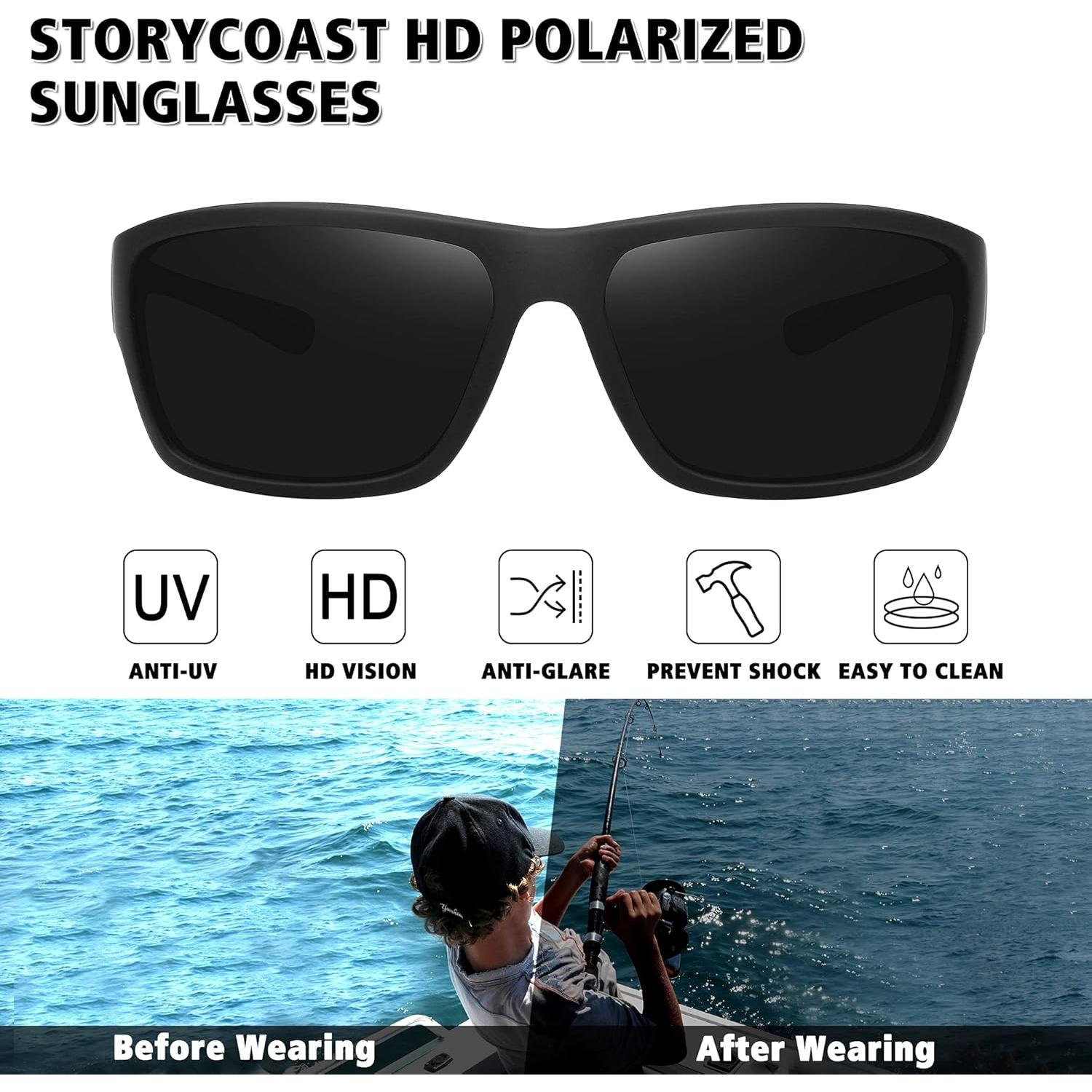 Gafas de sol polarizadas STORYCOAST 2 unidades con marco irrompible