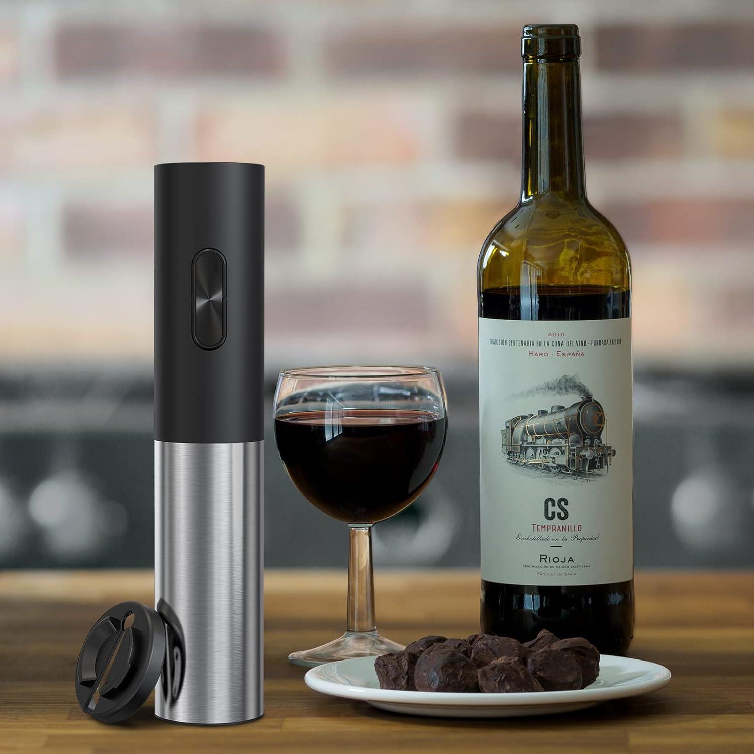 Abridor de Vino Eléctrico COKUNST Acero Inoxidable 272g