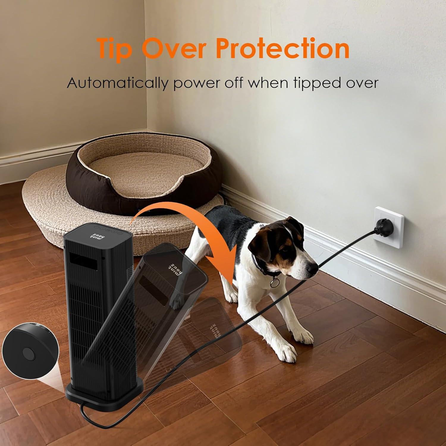 Calentador de Espacio Eléctrico Minthouz S760 1500W Oscilante 70°