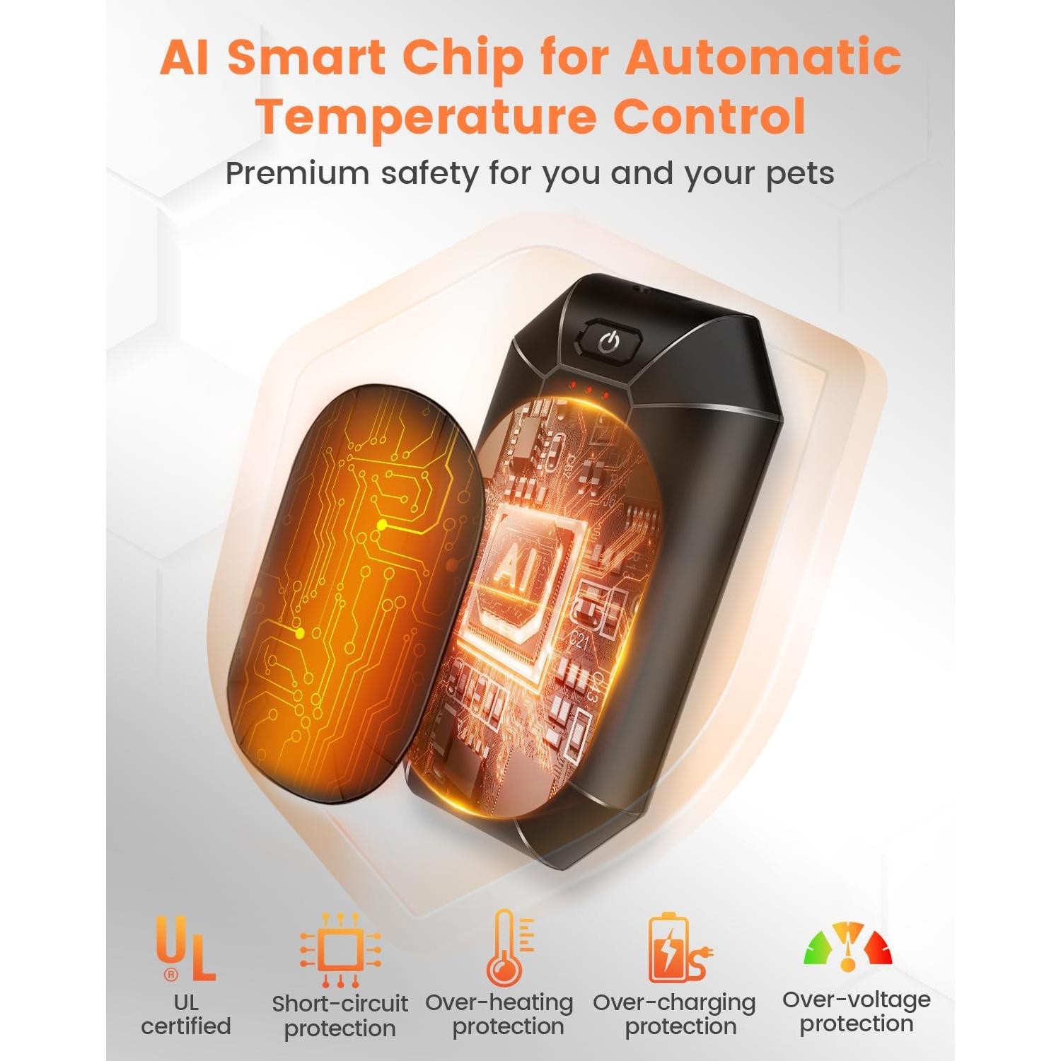 Calentadores de Manos Recargables FYTSE AO-212 USB 2 Piezas