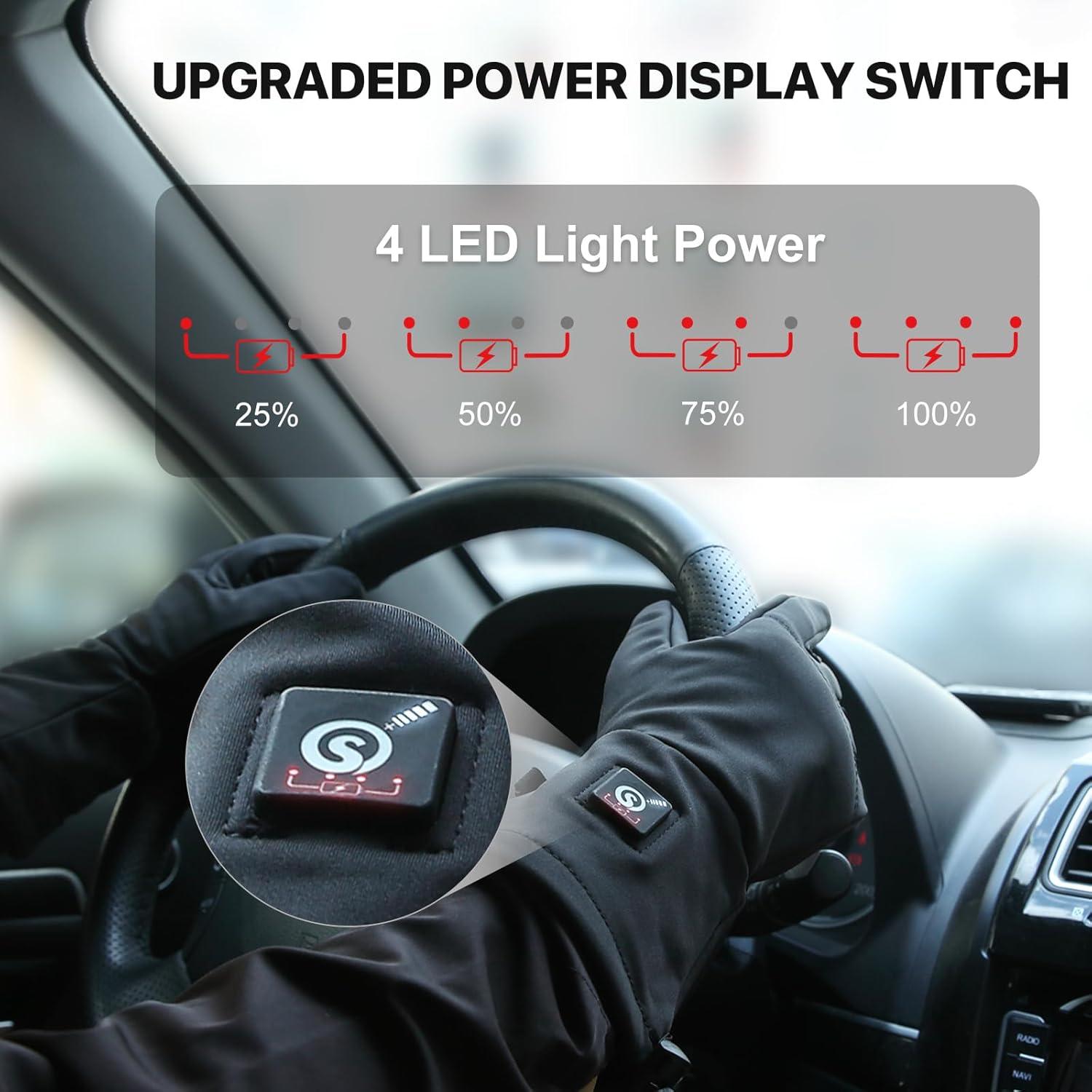 Guantes Calentados Recargables MIEVNIO S13 Unisex Negro