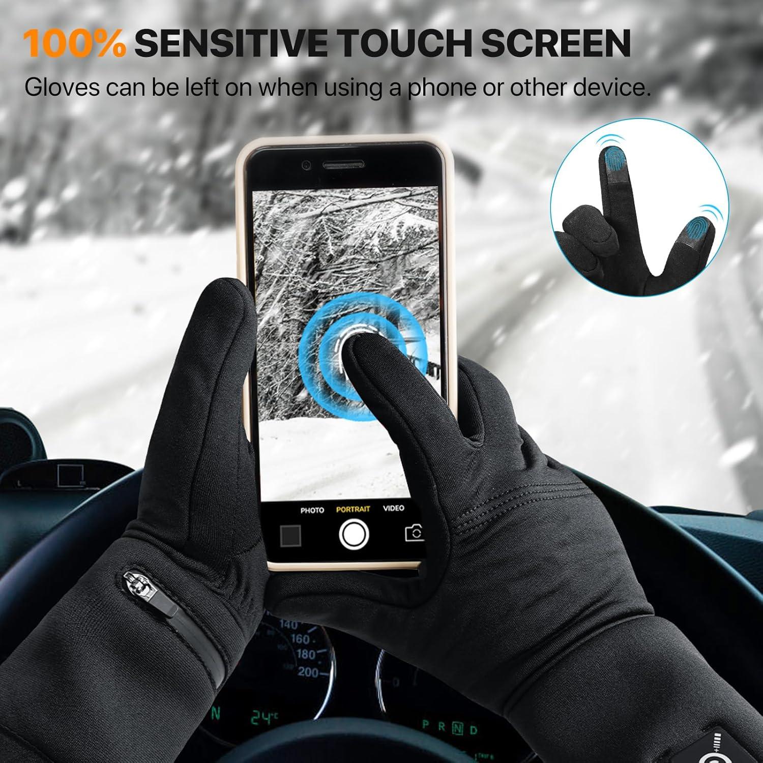 Guantes Calentados Recargables MIEVNIO S13 Unisex Negro