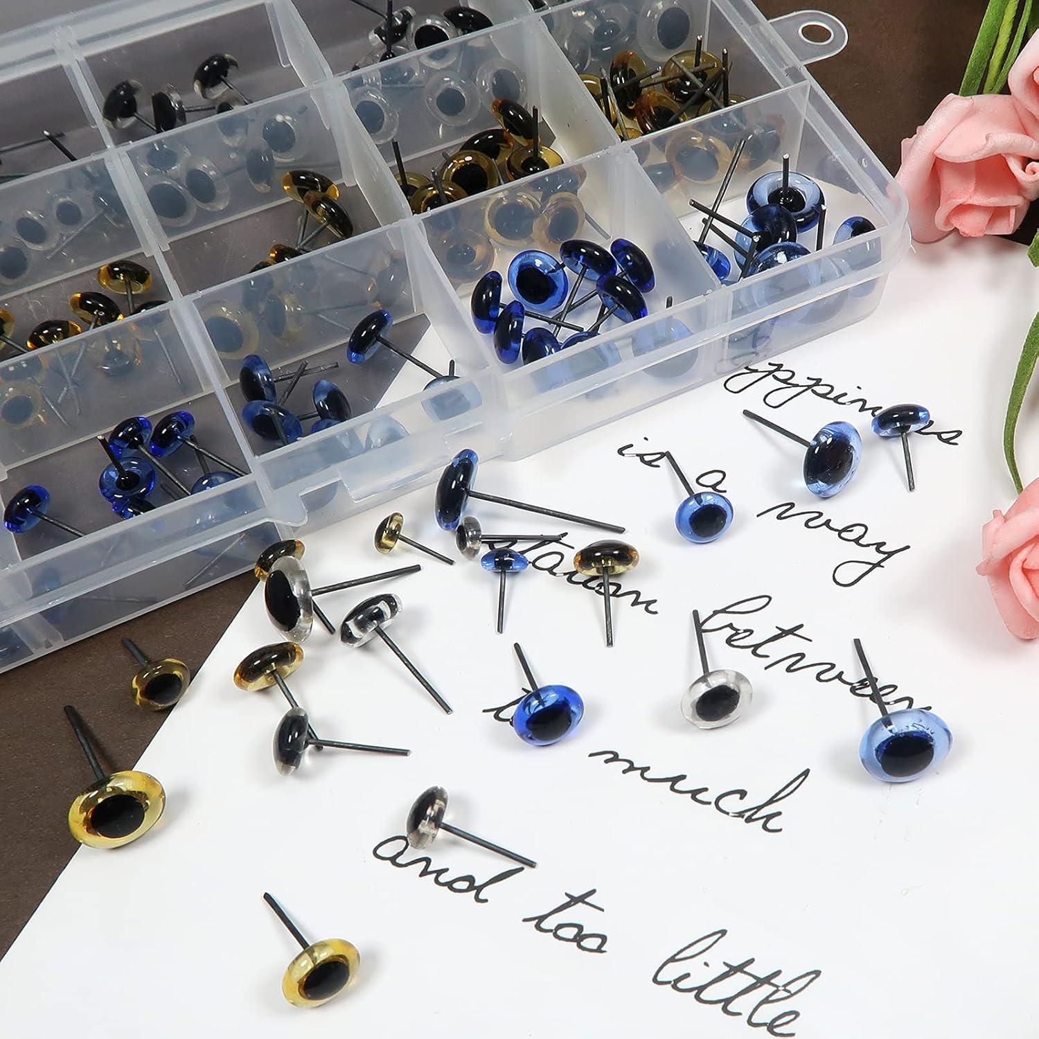 Kit 150 Ojos de Vidrio TOAOB 6-12mm 3 Colores Manualidades