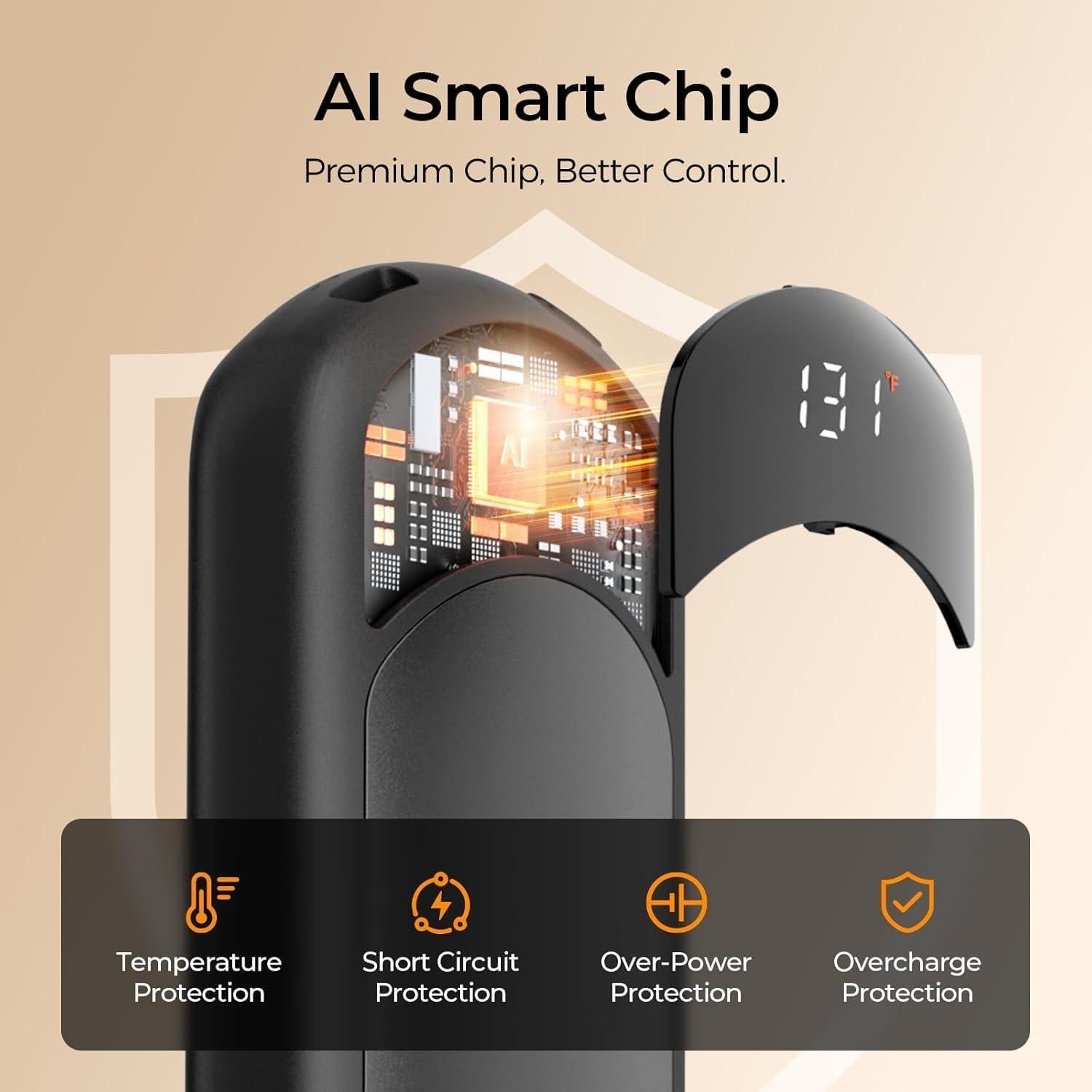 Calentadores de Manos Recargables Hotdot HW-06, 2 Piezas, 40-55°C