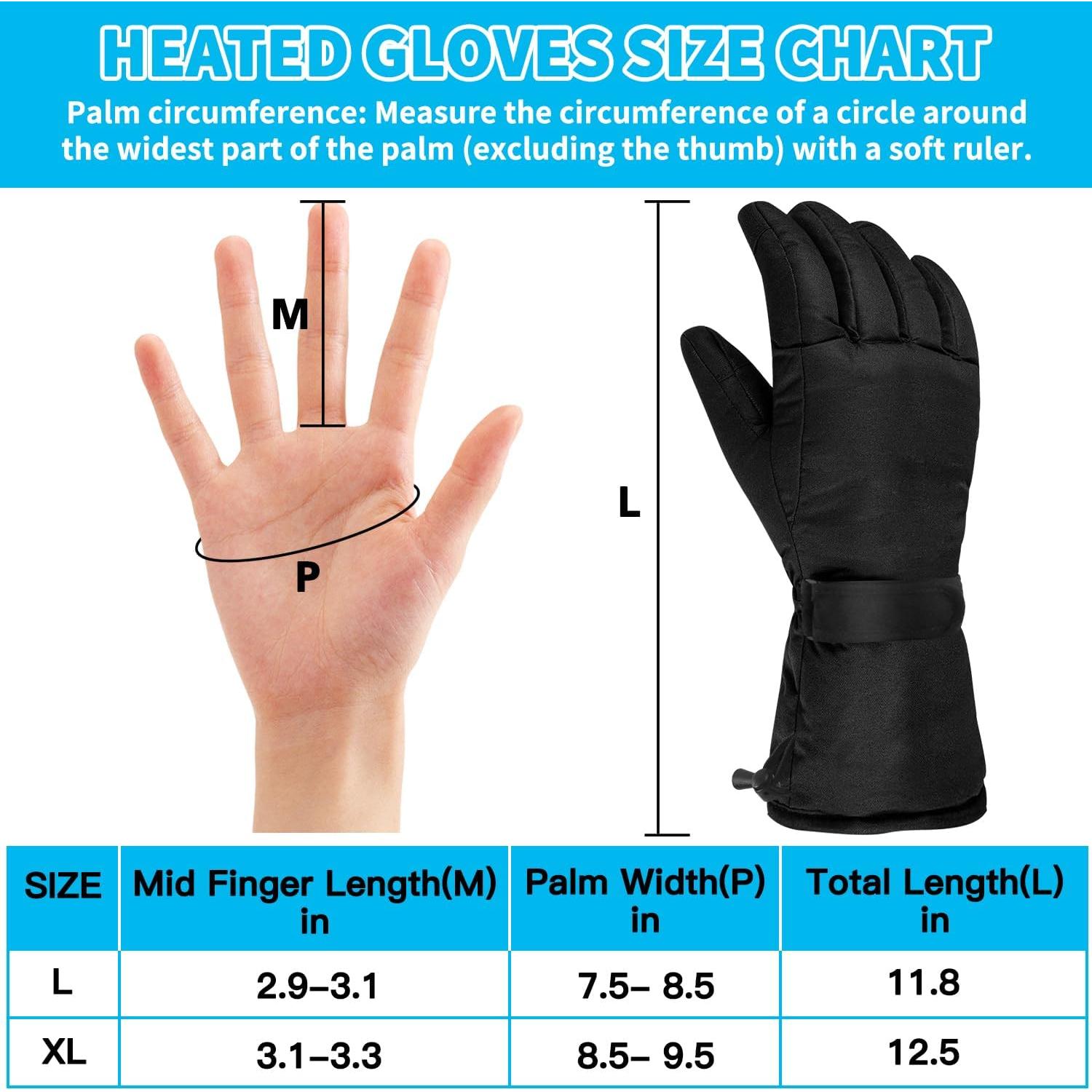 Guantes Calentados BESWORLDS HG552BL Impermeables Unisex