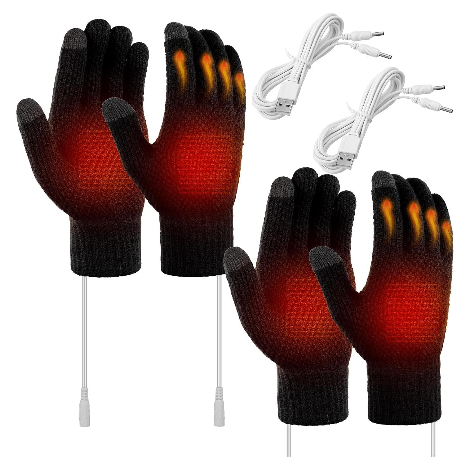 Guantes Térmicos USB Bencailor 2 Pares Lavables Táctiles