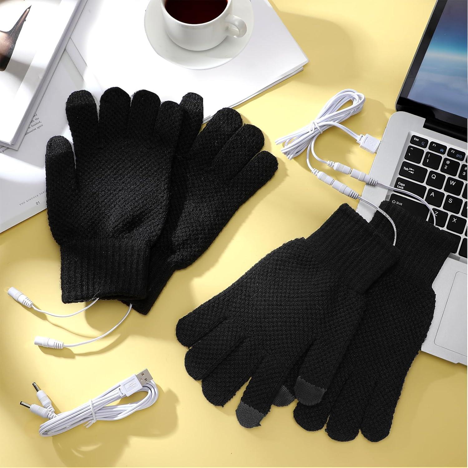 Guantes Térmicos USB Bencailor 2 Pares Lavables Táctiles