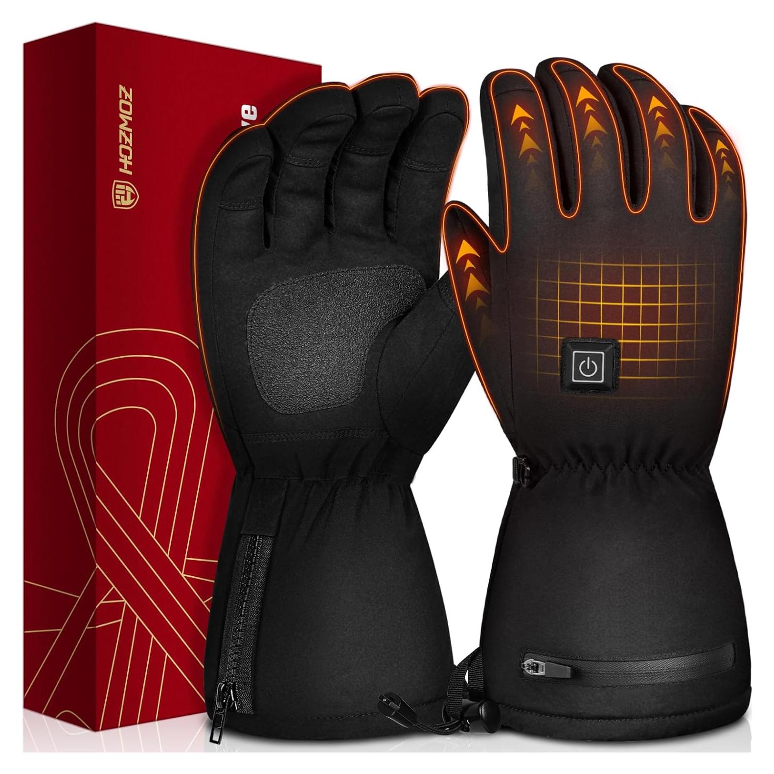 Guantes Calentados HOZMOZ Recargables Impermeables 3000mAh