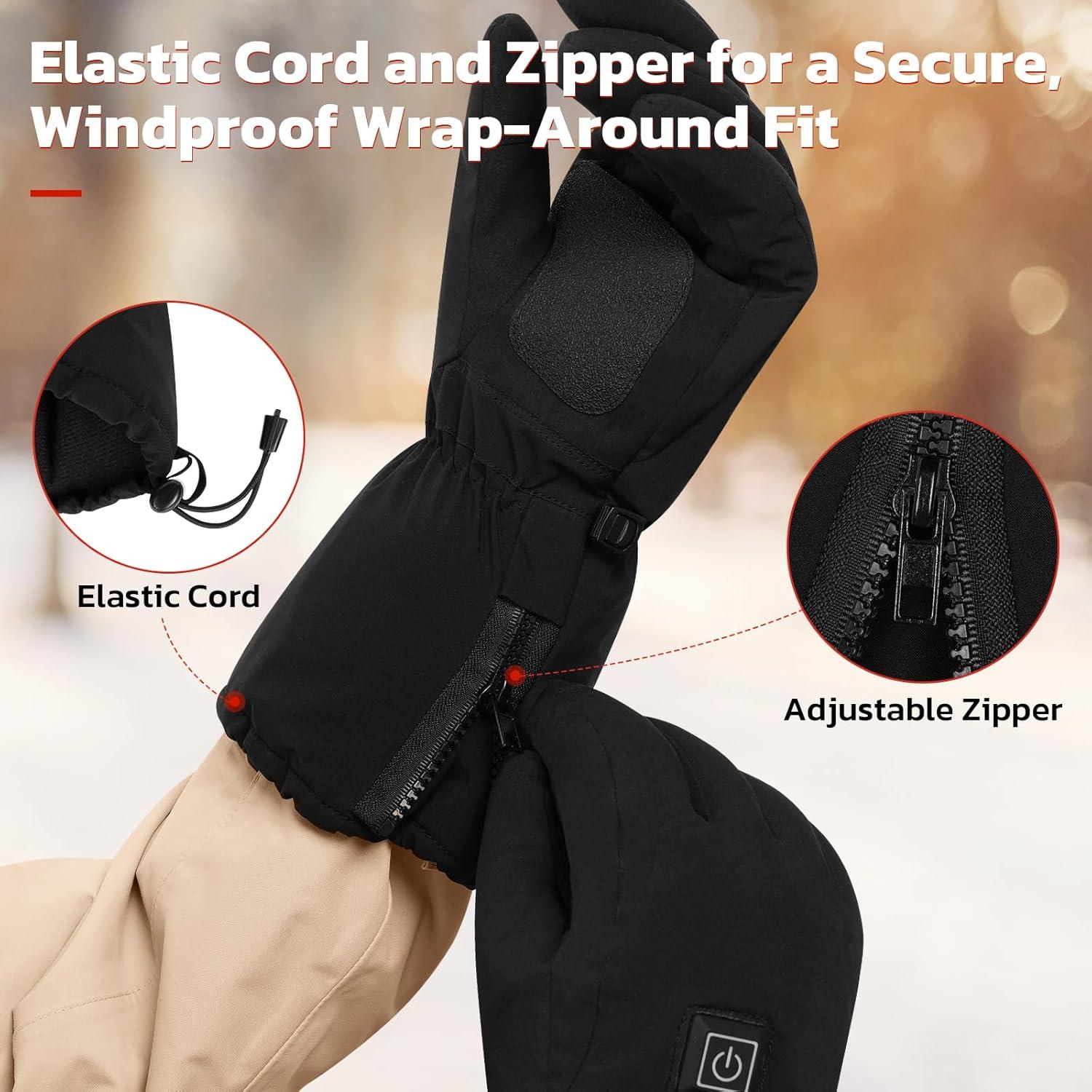 Guantes Calentados HOZMOZ Recargables Impermeables 3000mAh