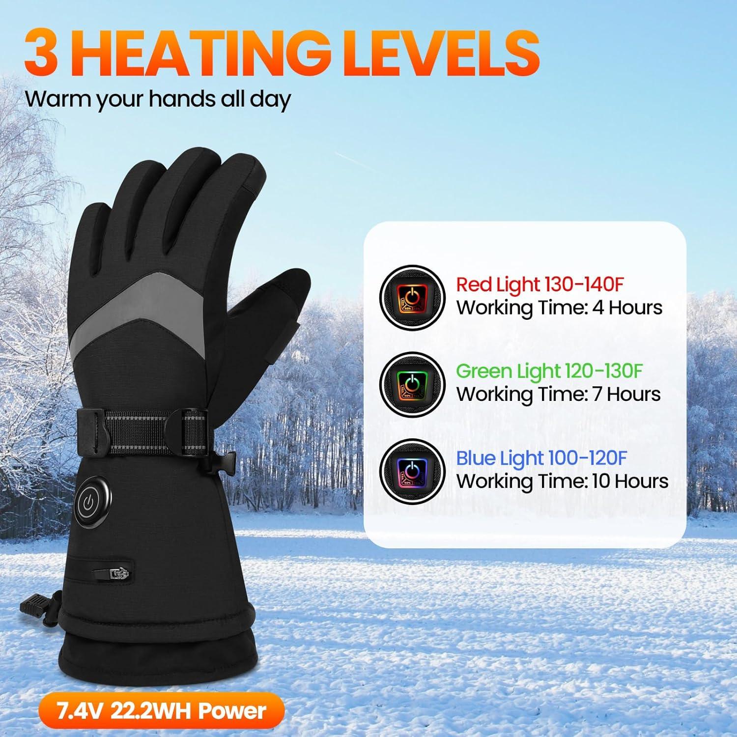 Guantes Calentados MADETEC P3KB-M Unisex Impermeables