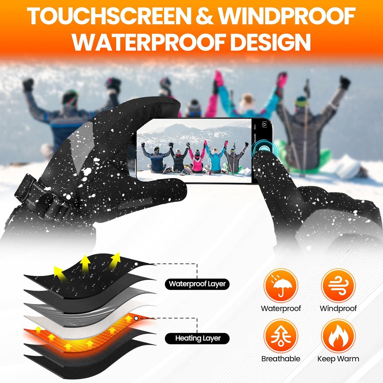 Guantes Calentados MADETEC P3KB-M Unisex Impermeables