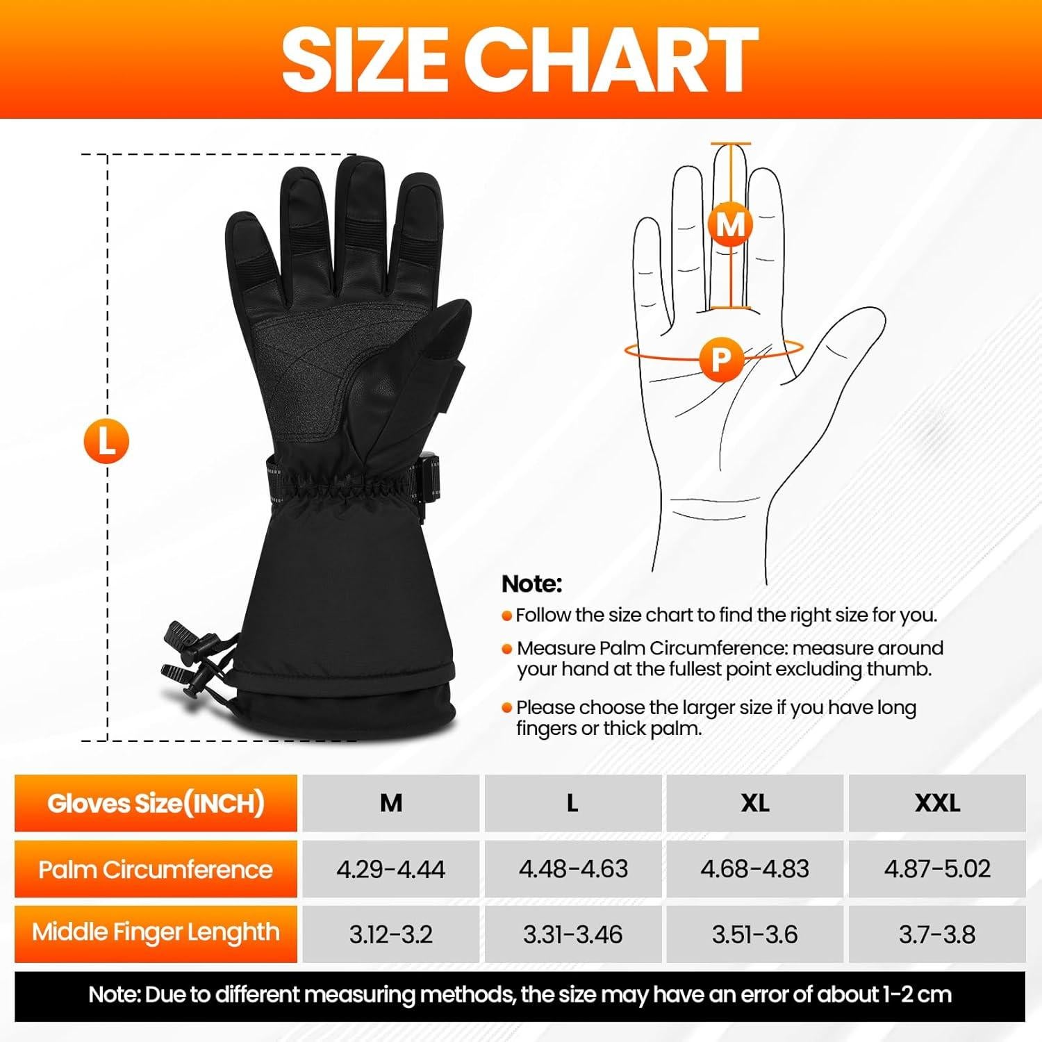 Guantes Calentados MADETEC P3KB-M Unisex Impermeables