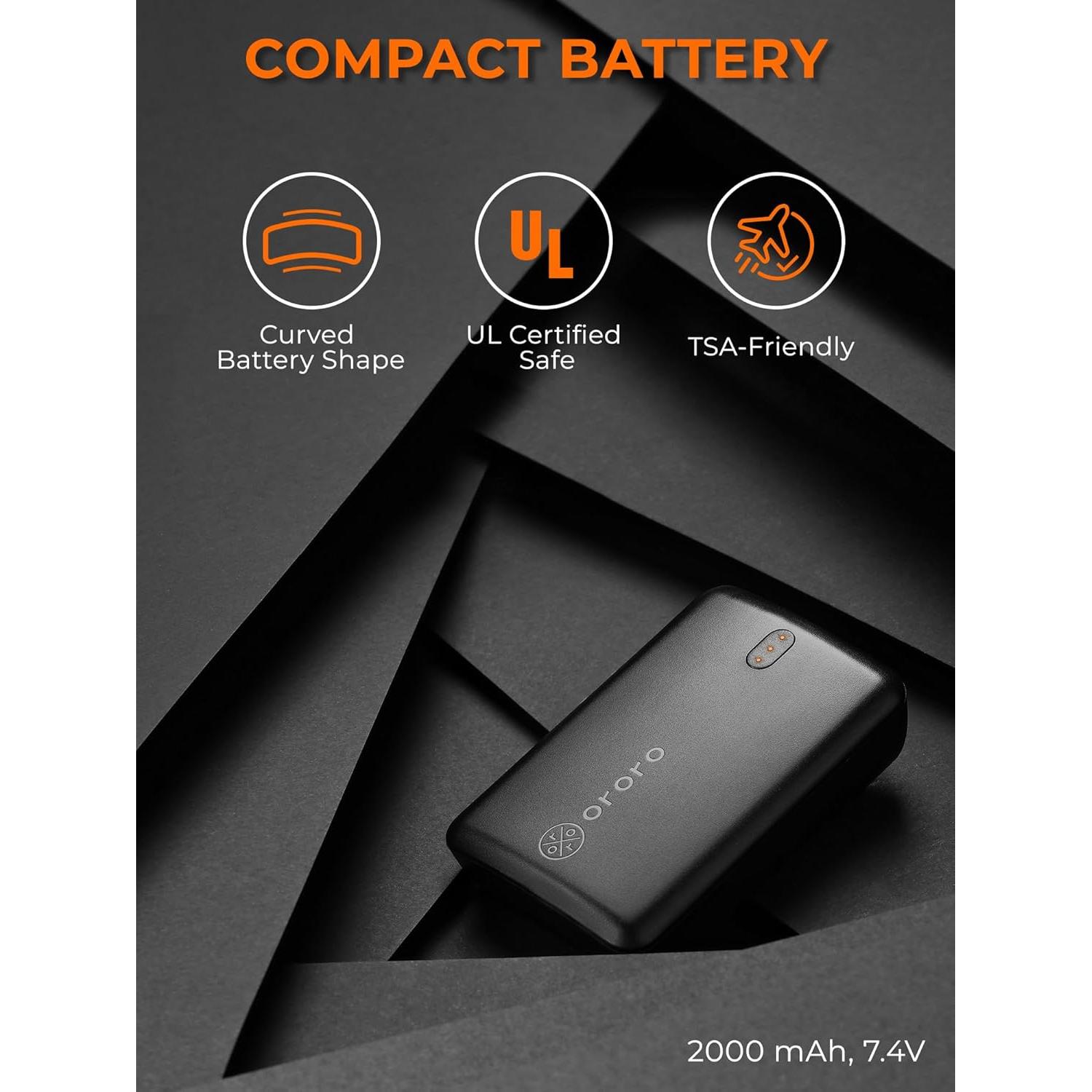 Guantes Calentados ORORO Unisex para Esquiar - Negro