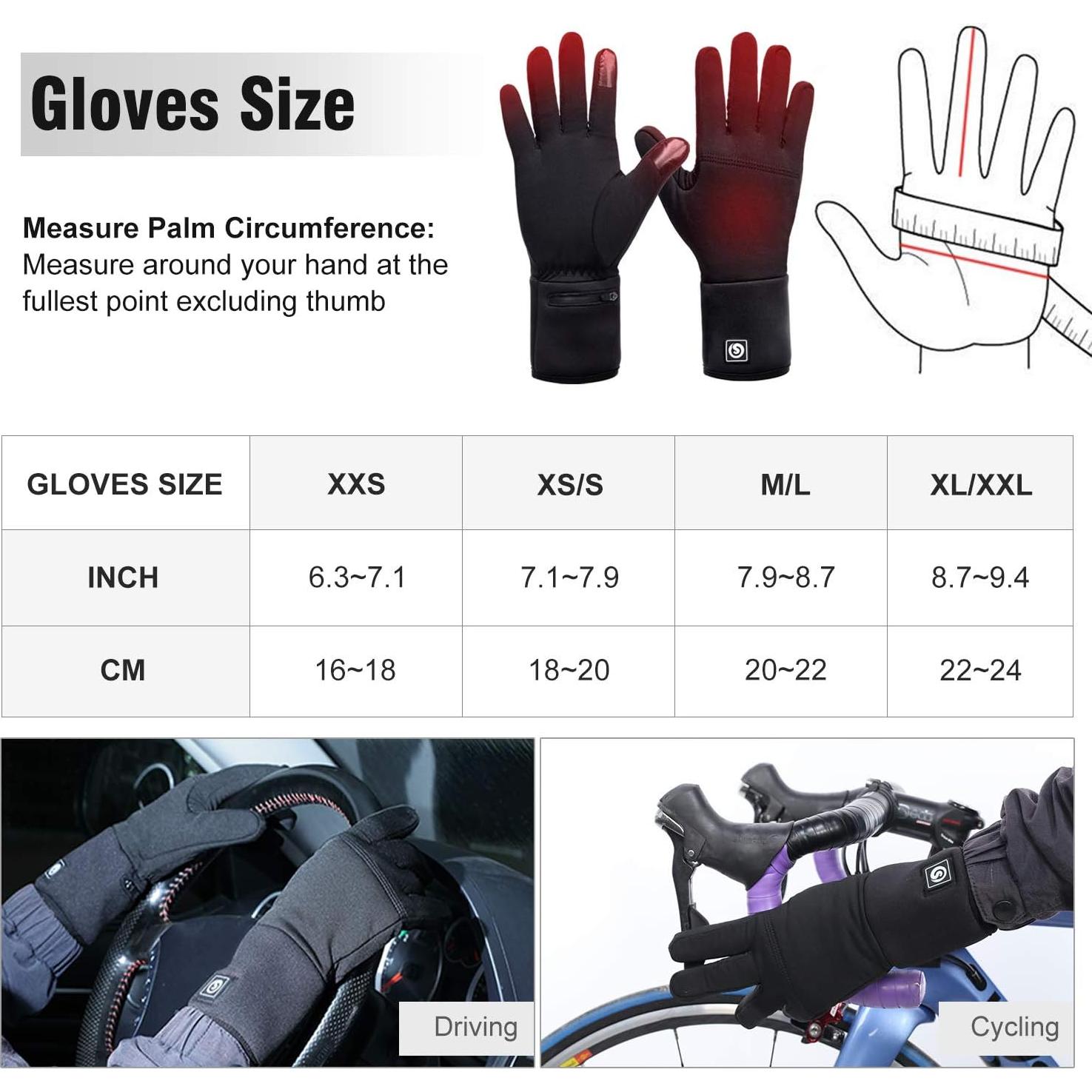 Forros de Guantes Calentados SAVIOR HEAT SHGS13 XL-2XL
