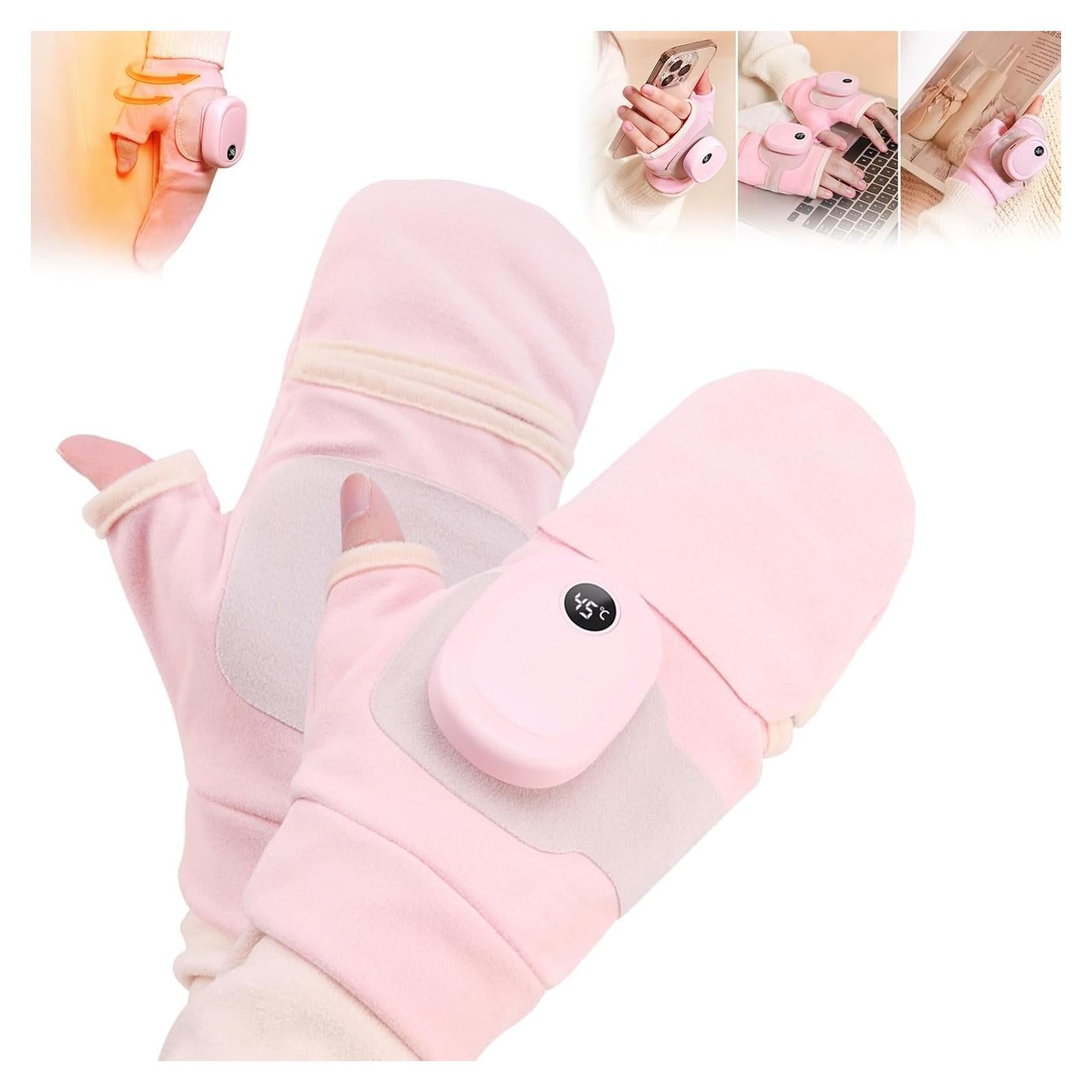 Guantes Calentadores Térmicos SIXCLA para Mujeres Rosa