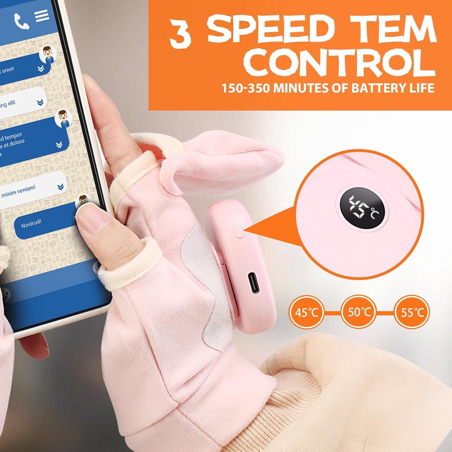 Guantes Calentadores Térmicos SIXCLA para Mujeres Rosa