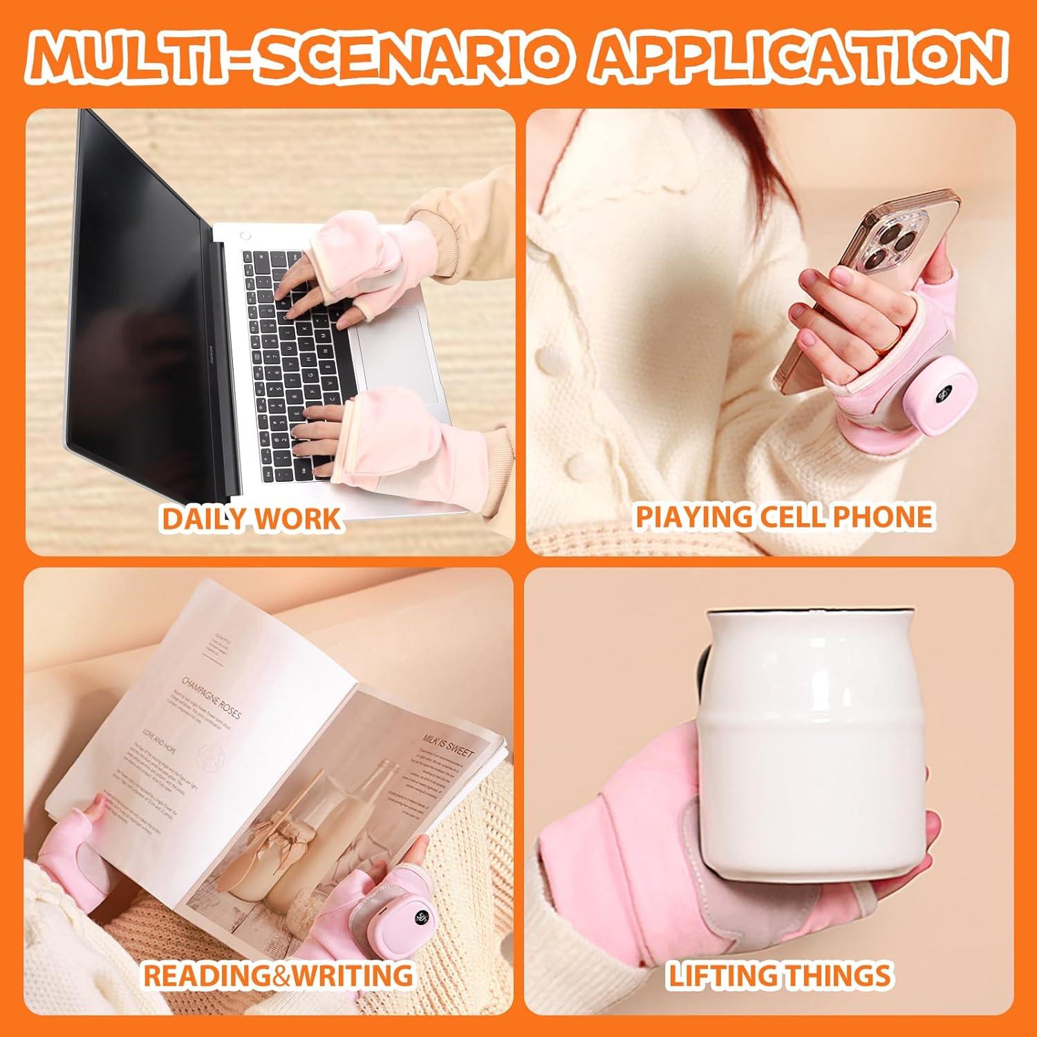 Guantes Calentadores Térmicos SIXCLA para Mujeres Rosa