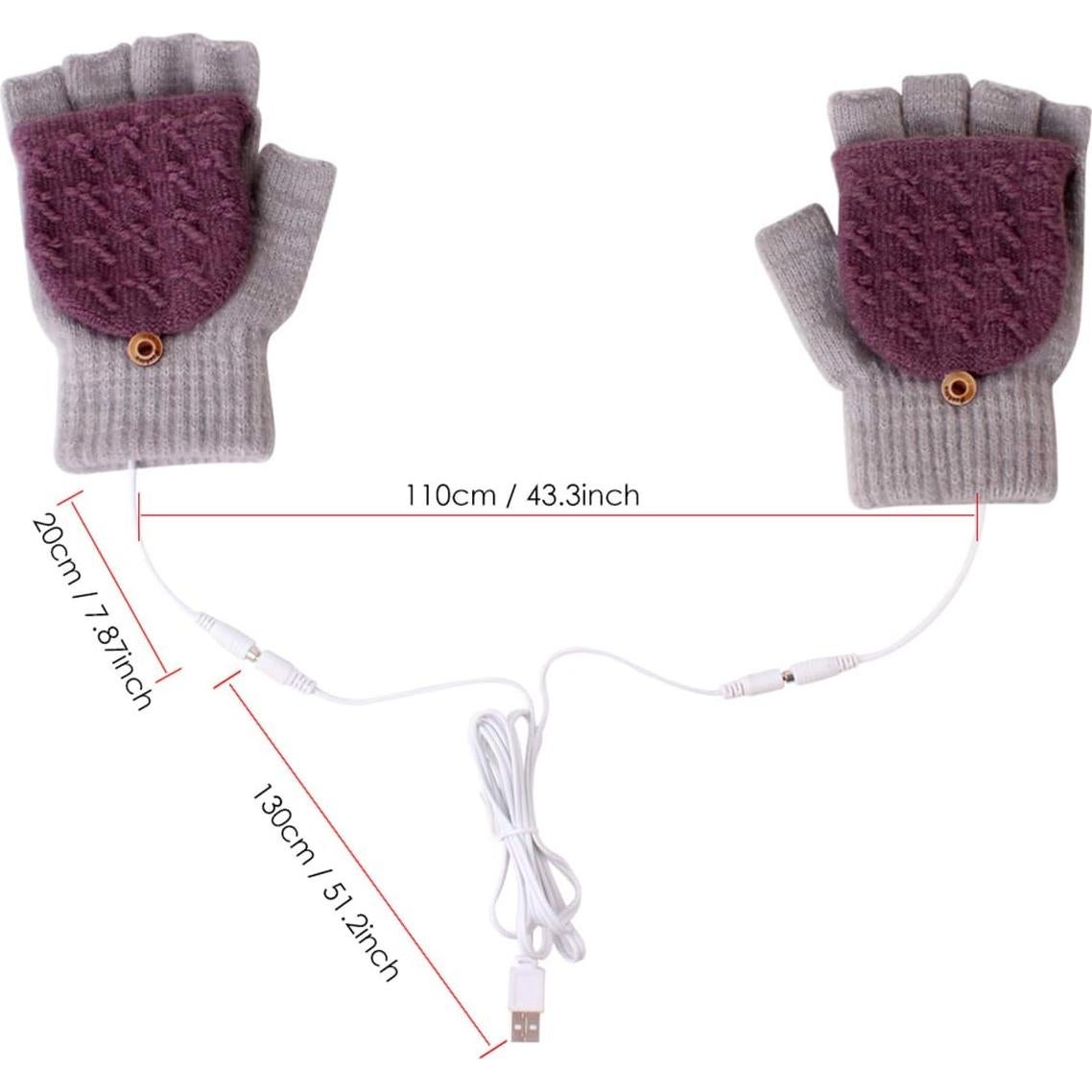Guantes Calentados USB Unisex Petyoung - Invierno 16 cm