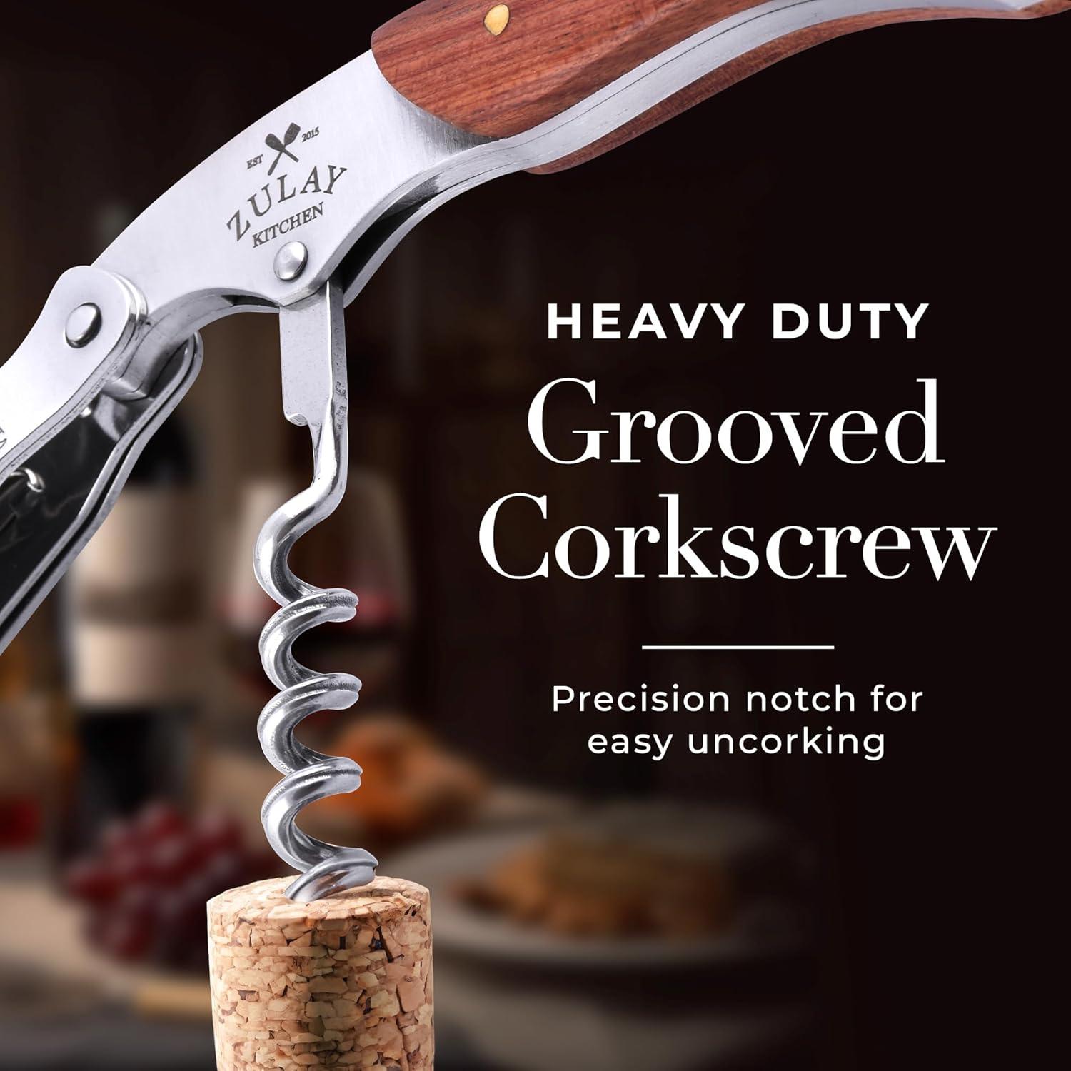 Abridor de Vino Zulay Kitchen Doble Bisagra Acero Inoxidable