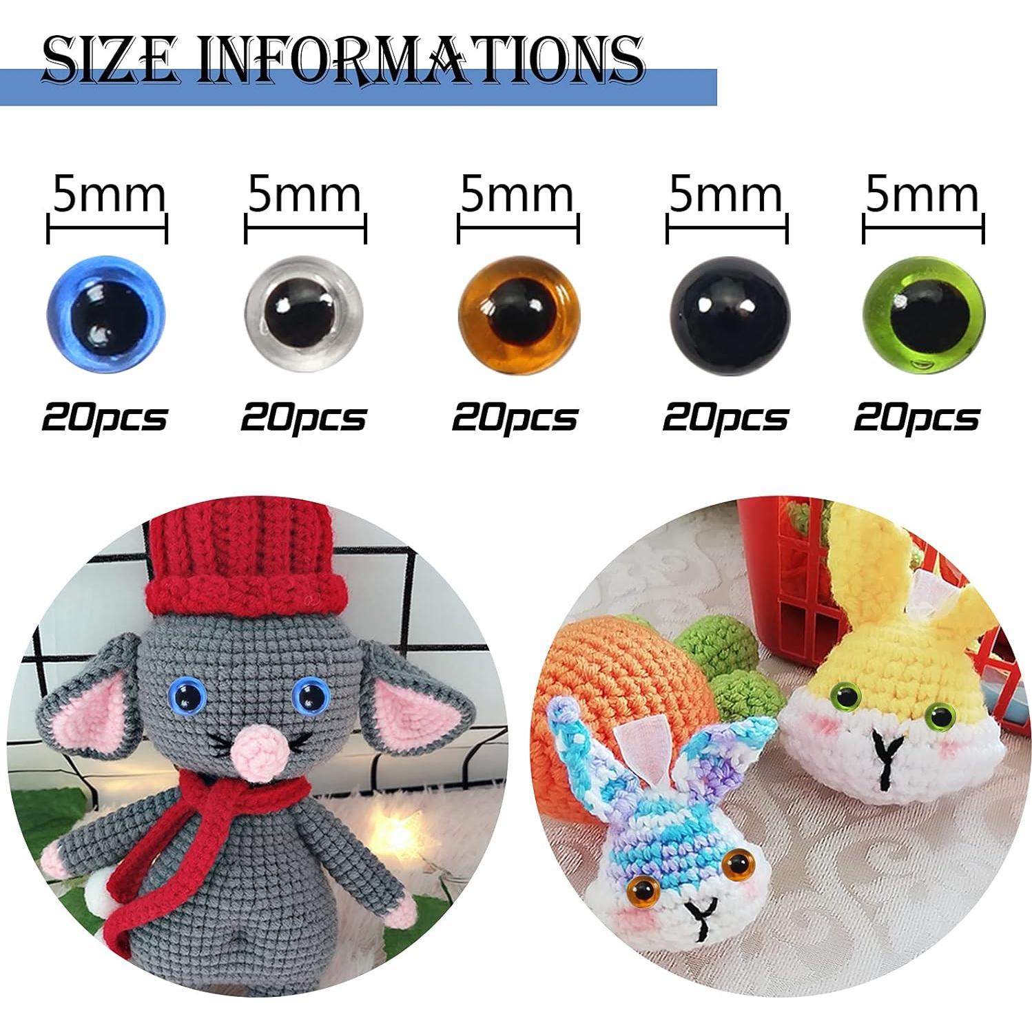 Ojos de Vidrio TOAOB 100pcs 5mm Colores para Manualidades