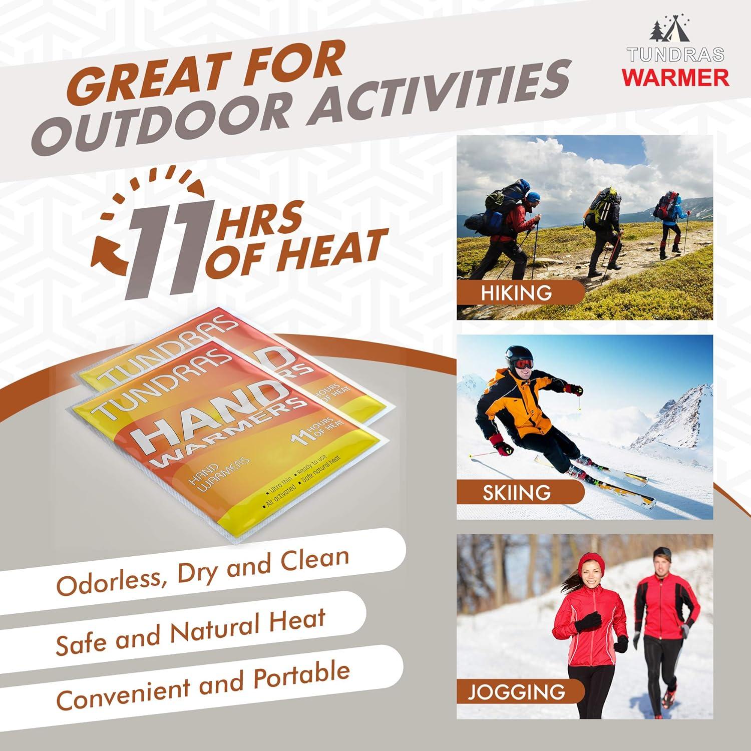 Calentadores de Manos LENTRA - 40 Unidades, 11 Horas de Calor