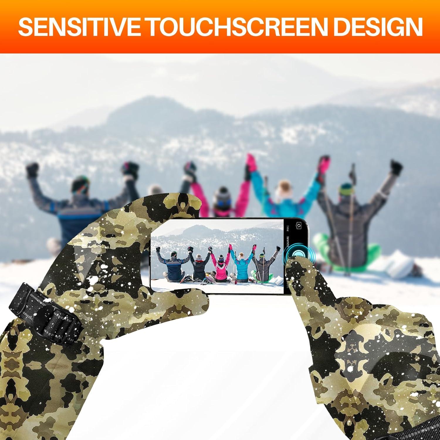 Guantes Calentados MADETEC Unisex 7.4V Impermeables Camo