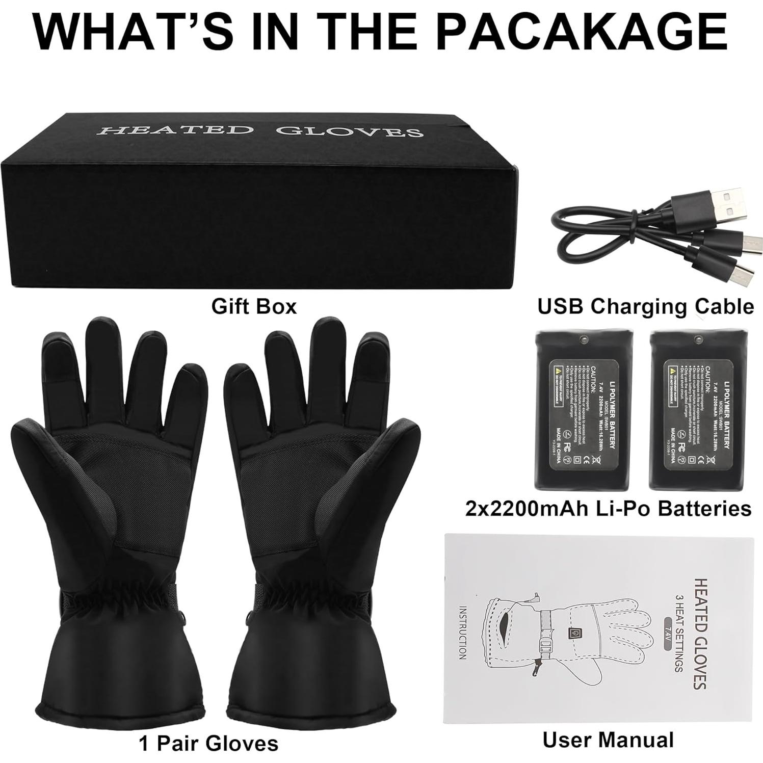 Guantes Calentados SVPRO Eléctricos Térmicos Unisex L