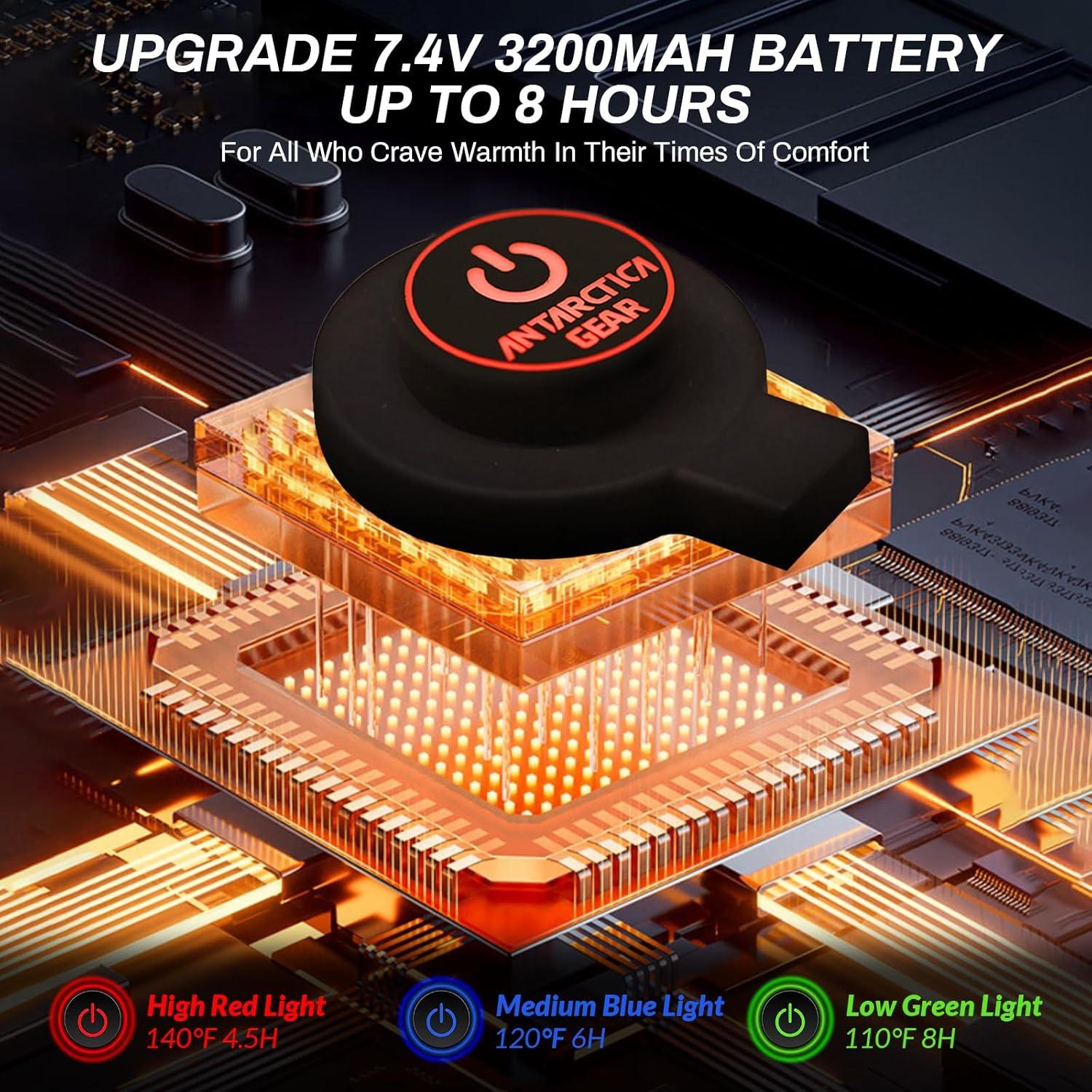 Guantes Calentados Antarctica Gear Unisex 3200mAh Impermeables