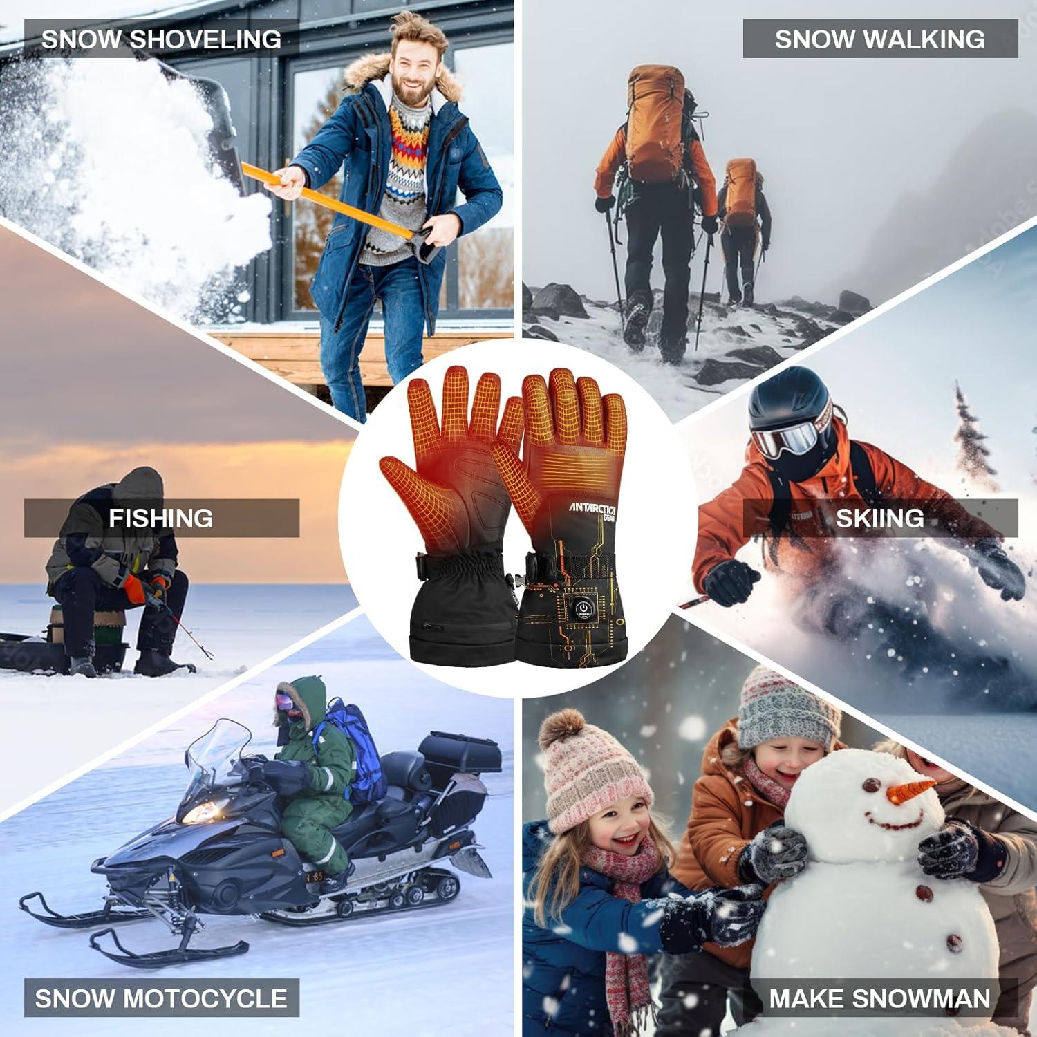 Guantes Calentados Antarctica Gear Unisex 3200mAh Impermeables