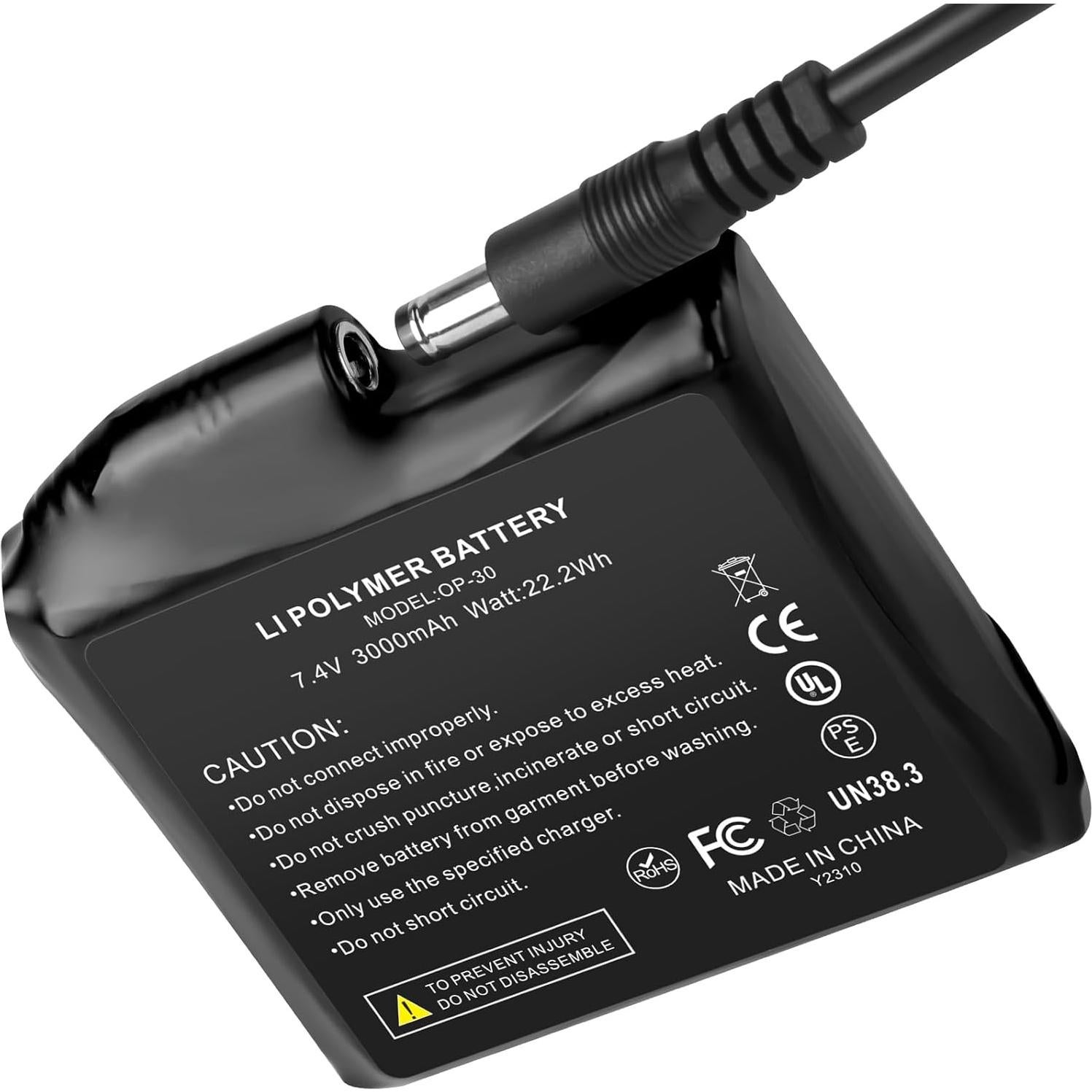 Baterías Recargables Litio 7.4V 2200mAh Whsahans para Guantes