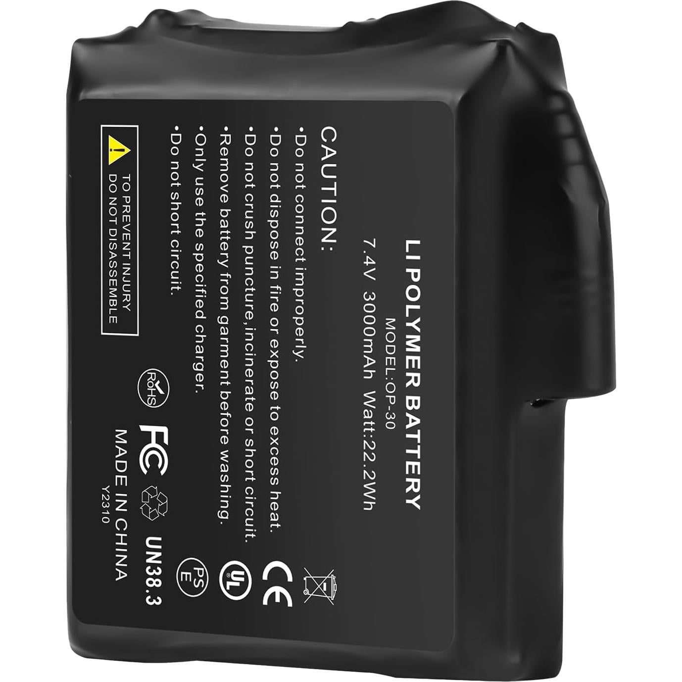Baterías Recargables Litio 7.4V 2200mAh Whsahans para Guantes
