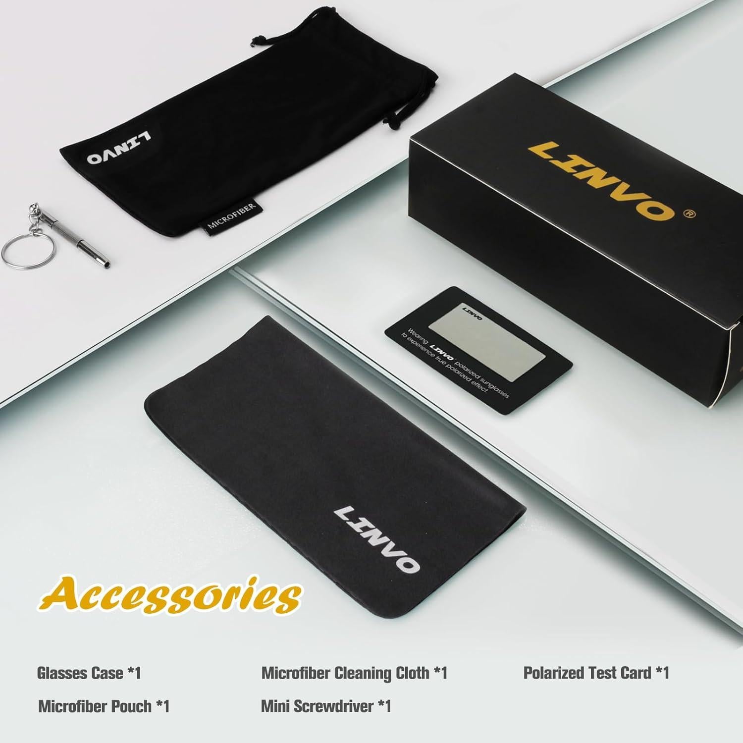 Gafas de sol polarizadas LINVO TR90 ultraligeras HD UV400