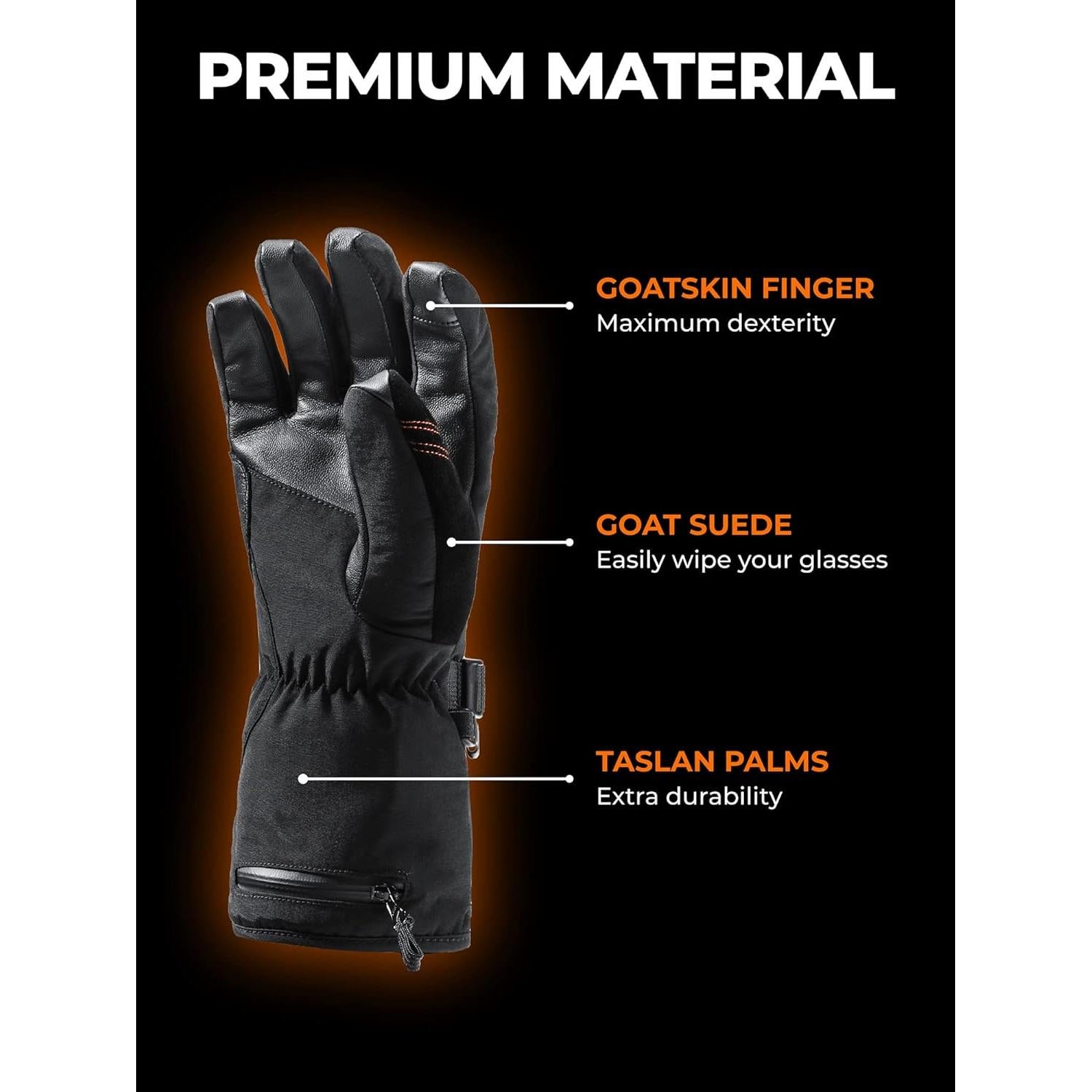 Guantes Eléctricos Calentados ORORO Unisex Talla Grande