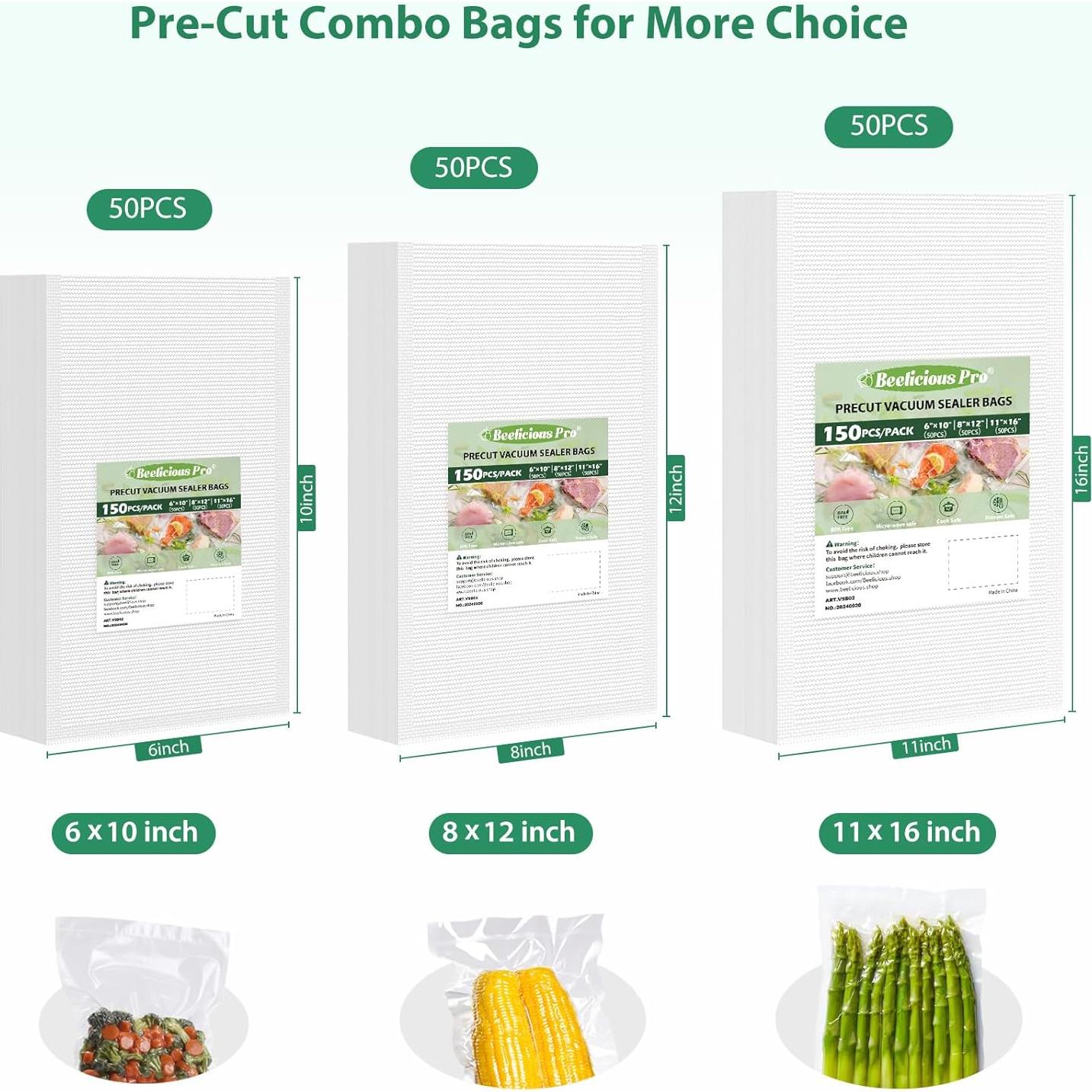 Bolsas de Sellado al Vacío Beelicious Pro 150 Galones