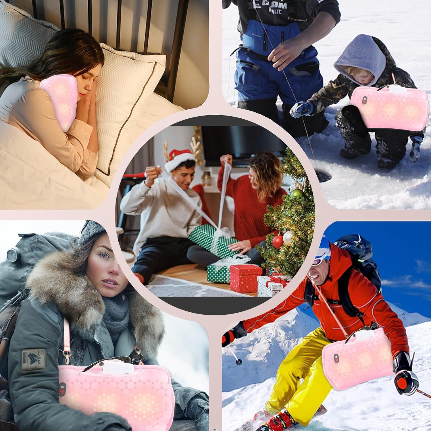 Calentador de Manos Recargable Xigmer Rosa 10000mAh 6 Niveles