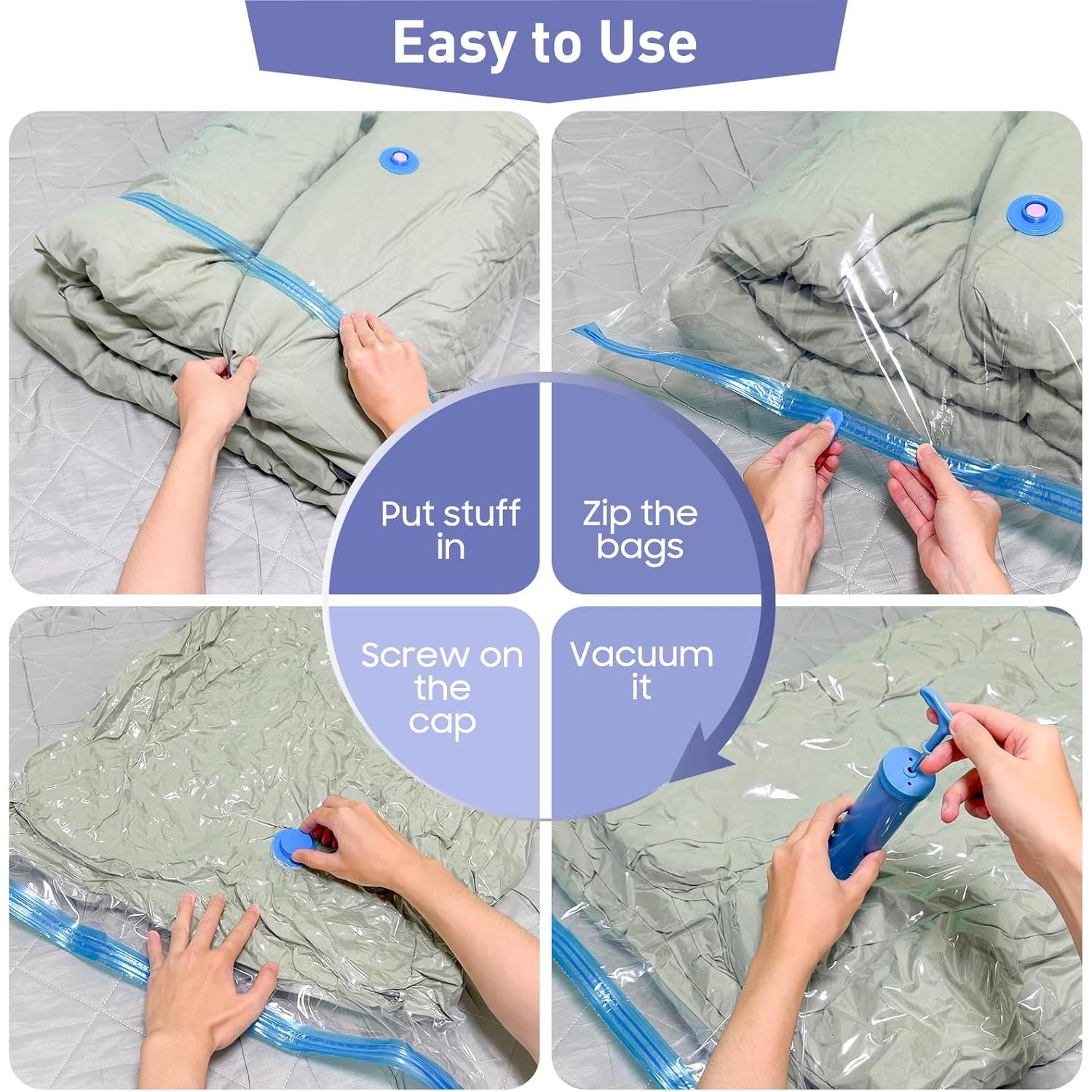 Bolsas de Almacenamiento al Vacío Jumbo Dipoo 10 Pzas