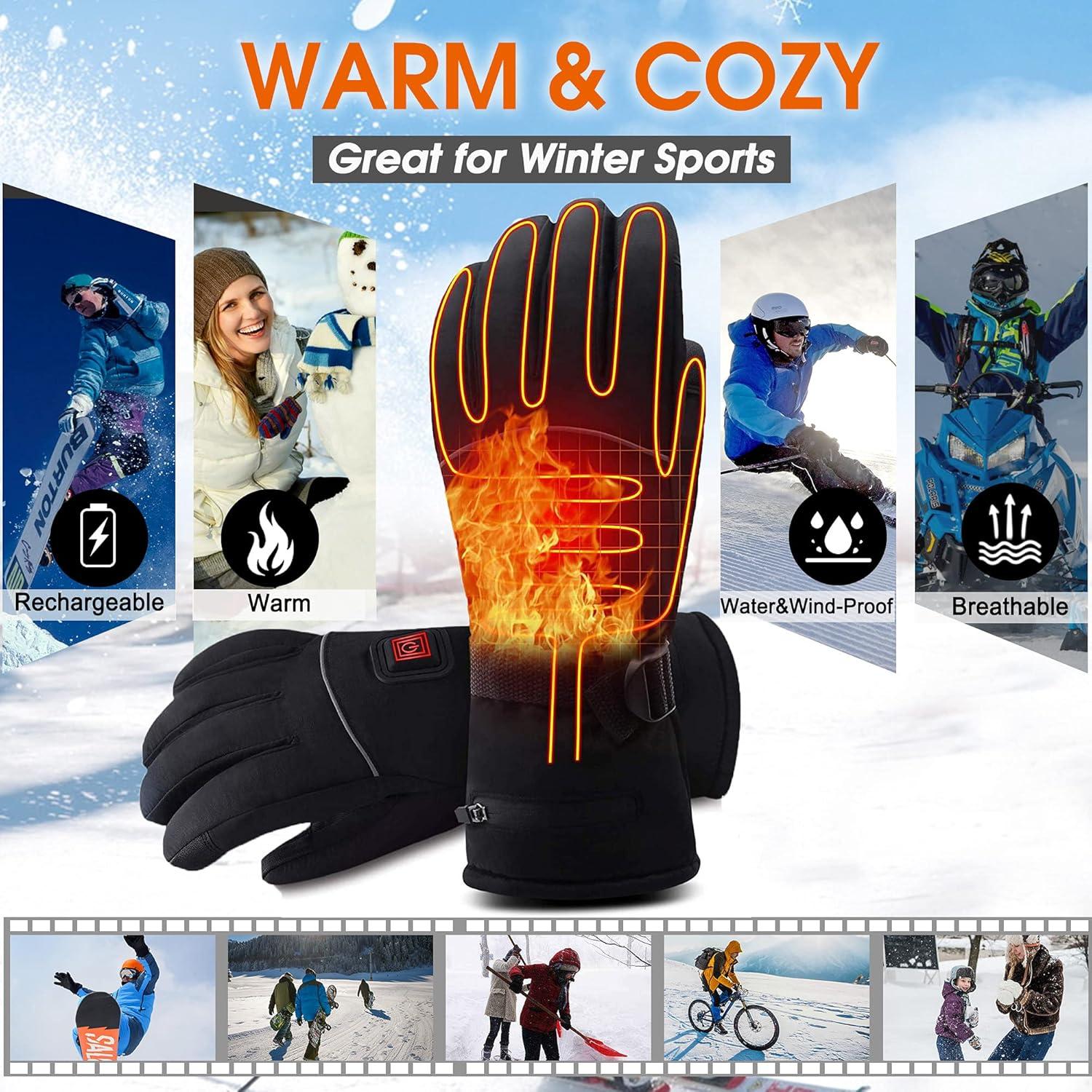 Guantes Calentados SVPRO SV-7.4, Táctiles, Impermeables, Unisex