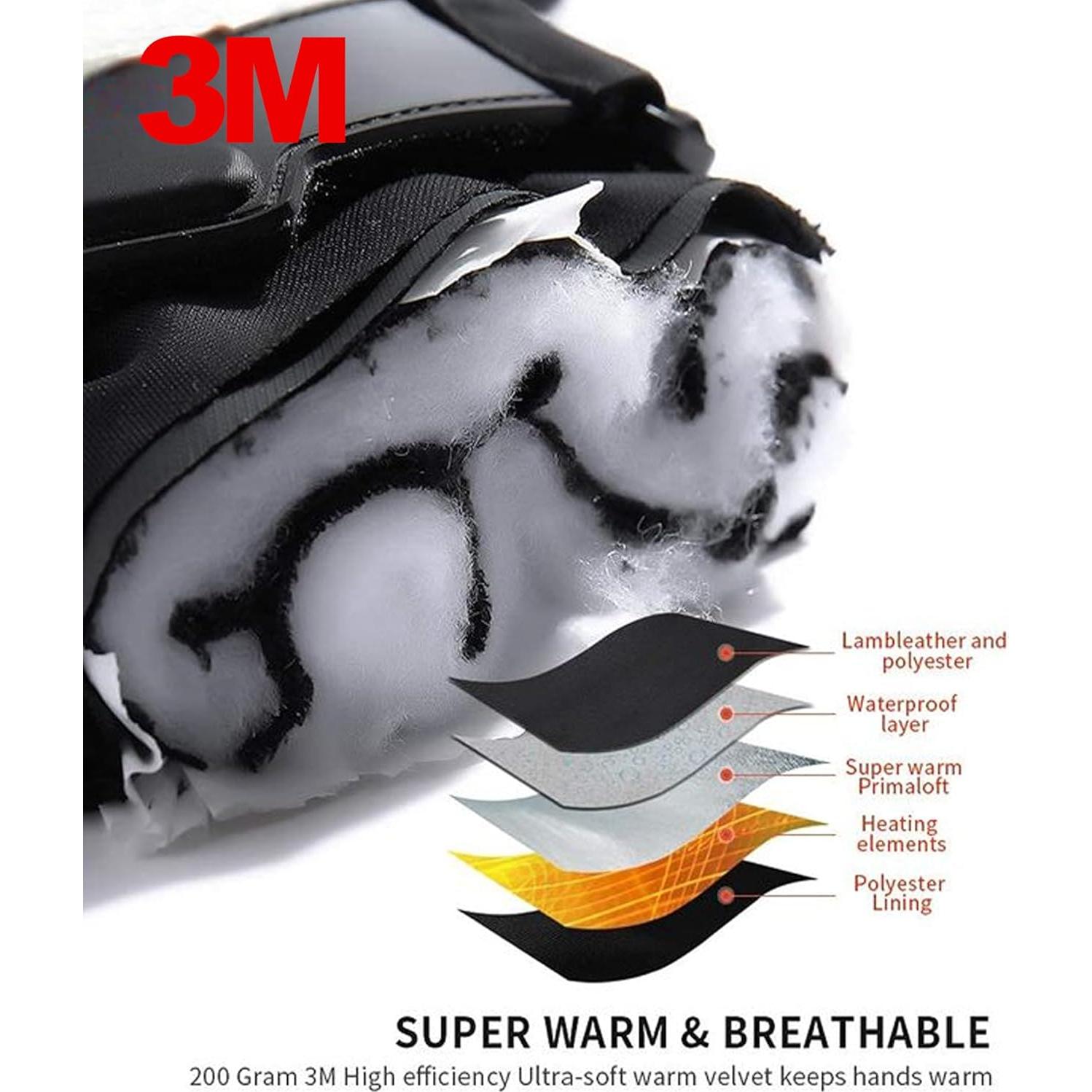 Guantes Calentados Recargables Venustas Unisex Talla Grande