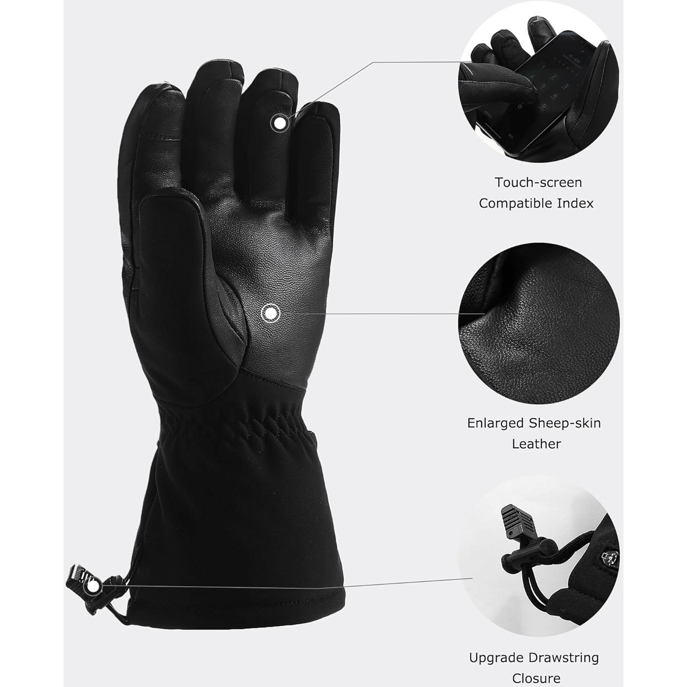Guantes Calentados Recargables Venustas Unisex Talla Grande