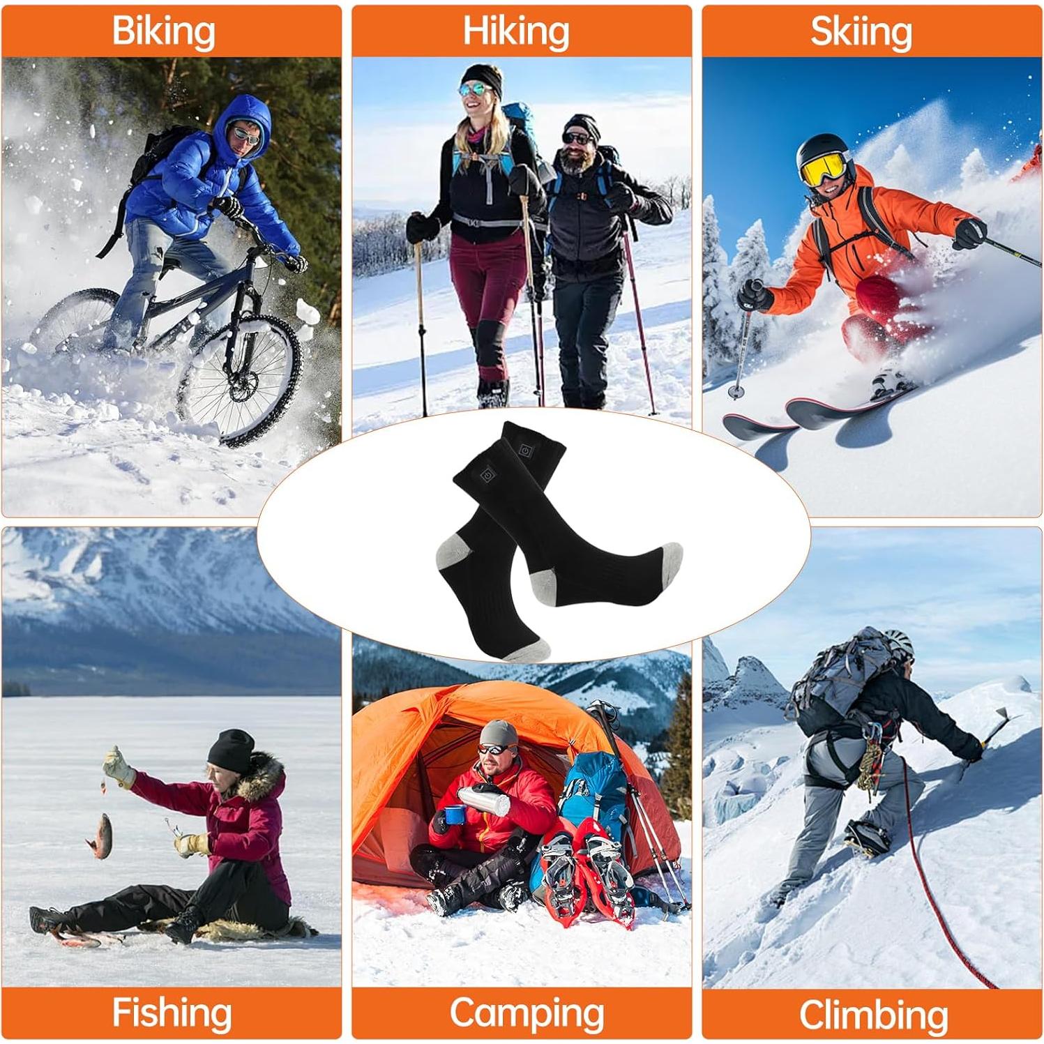 Calcetines Calentados Hettluo para Invierno Unisex - Algodón