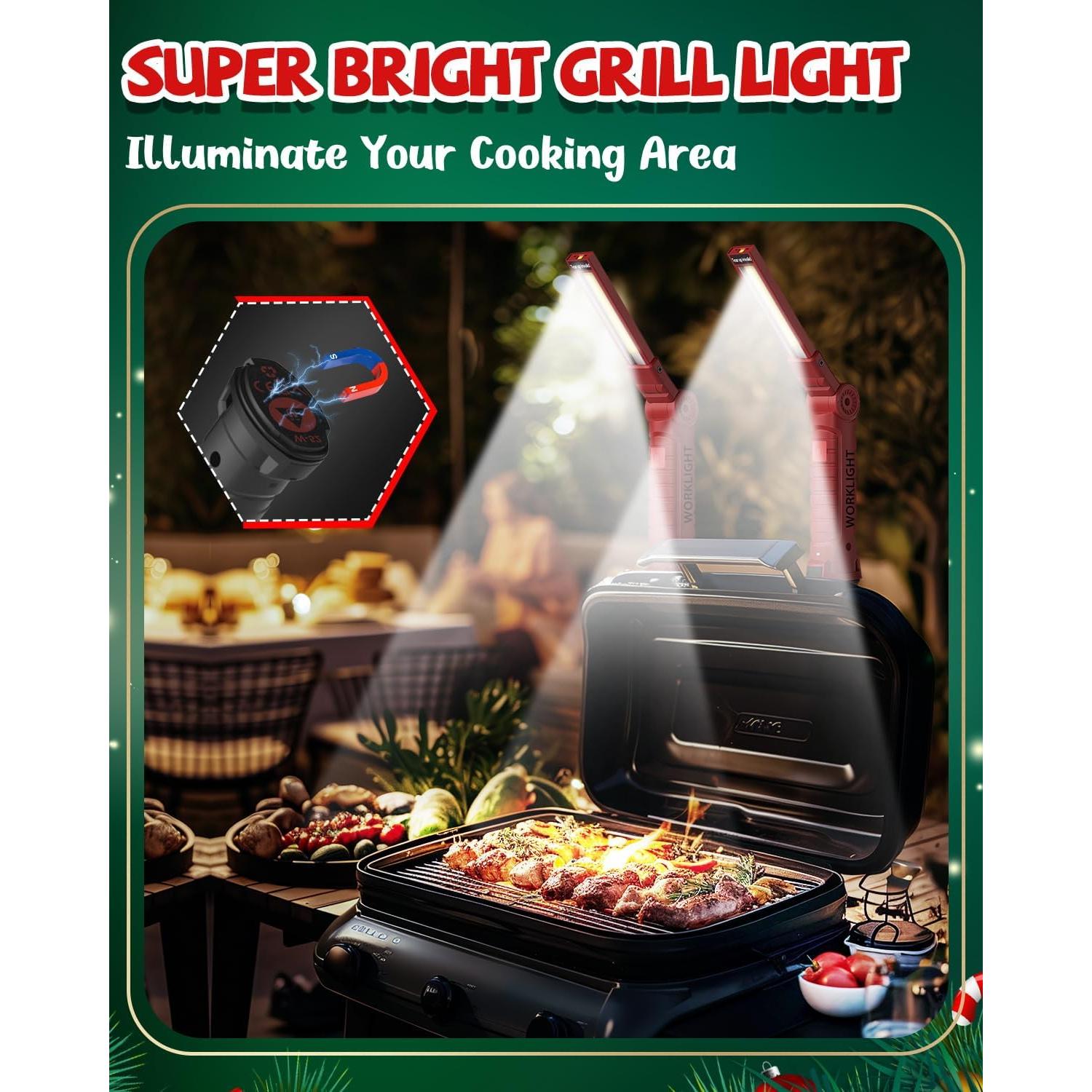 Luz de Trabajo LED Coquimbo 2 Paquete Rojo 5 Modos 360°