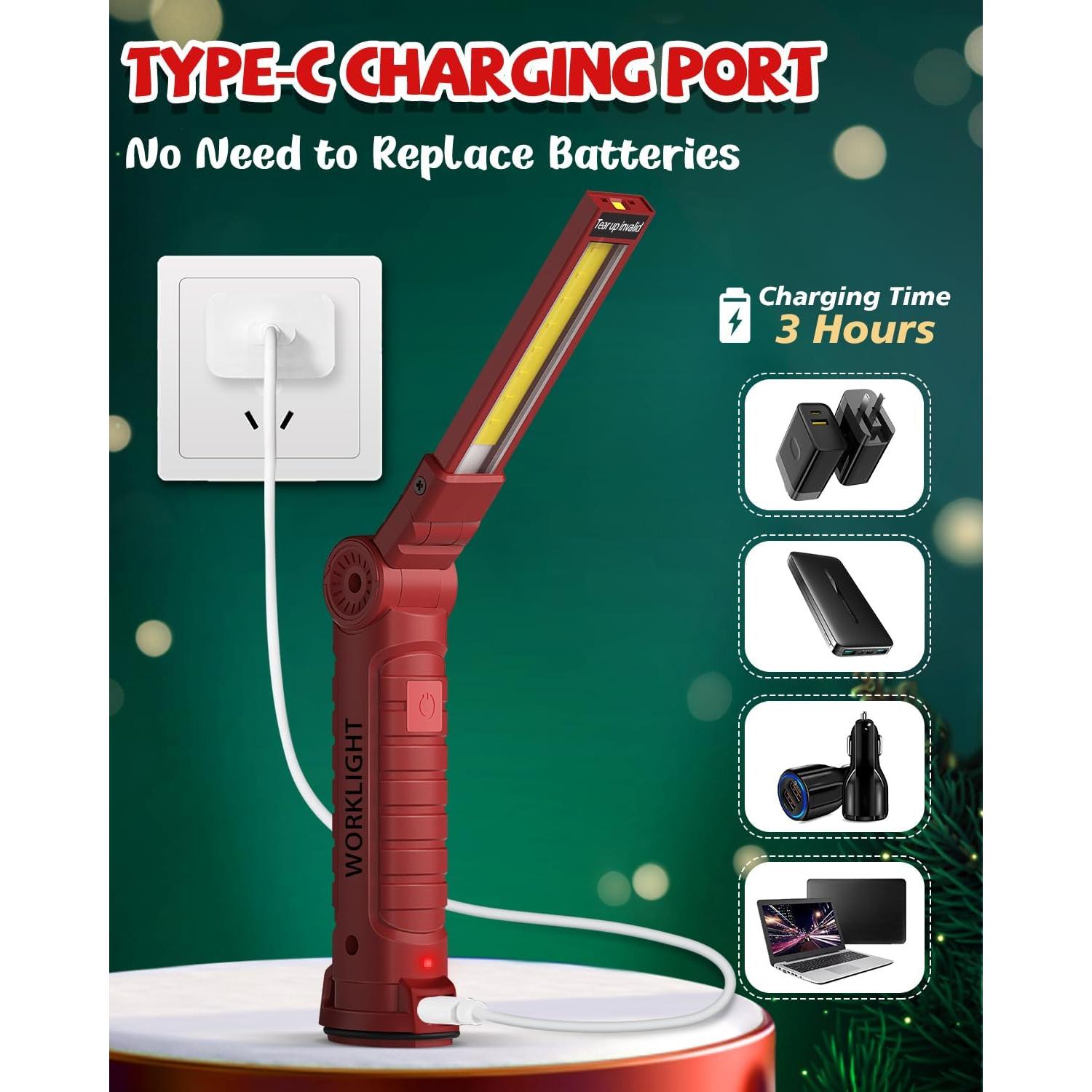 Luz de Trabajo LED Coquimbo 2 Paquete Rojo 5 Modos 360°